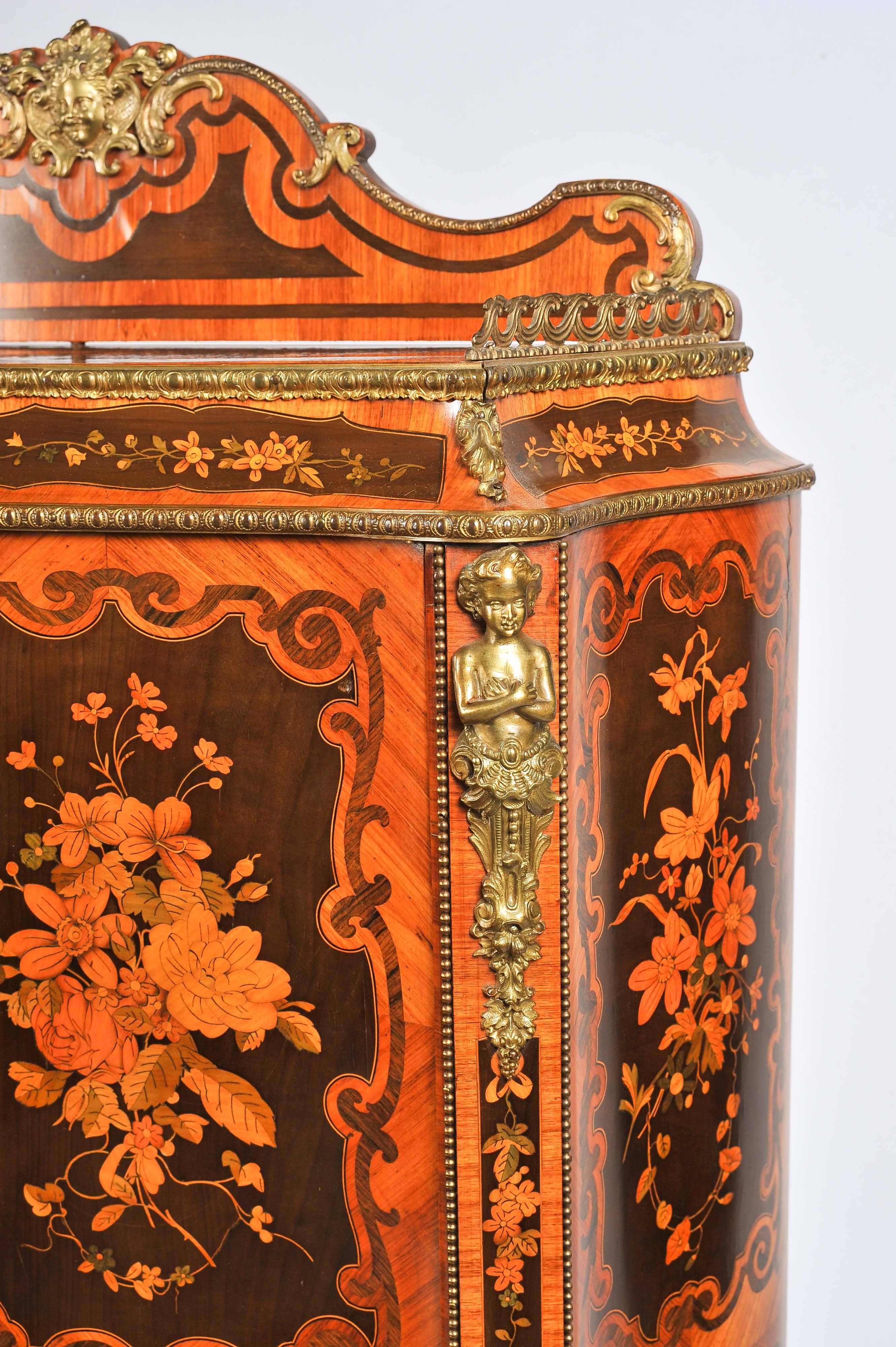 19th Century Marquetry Side Cabinet For Sale 2