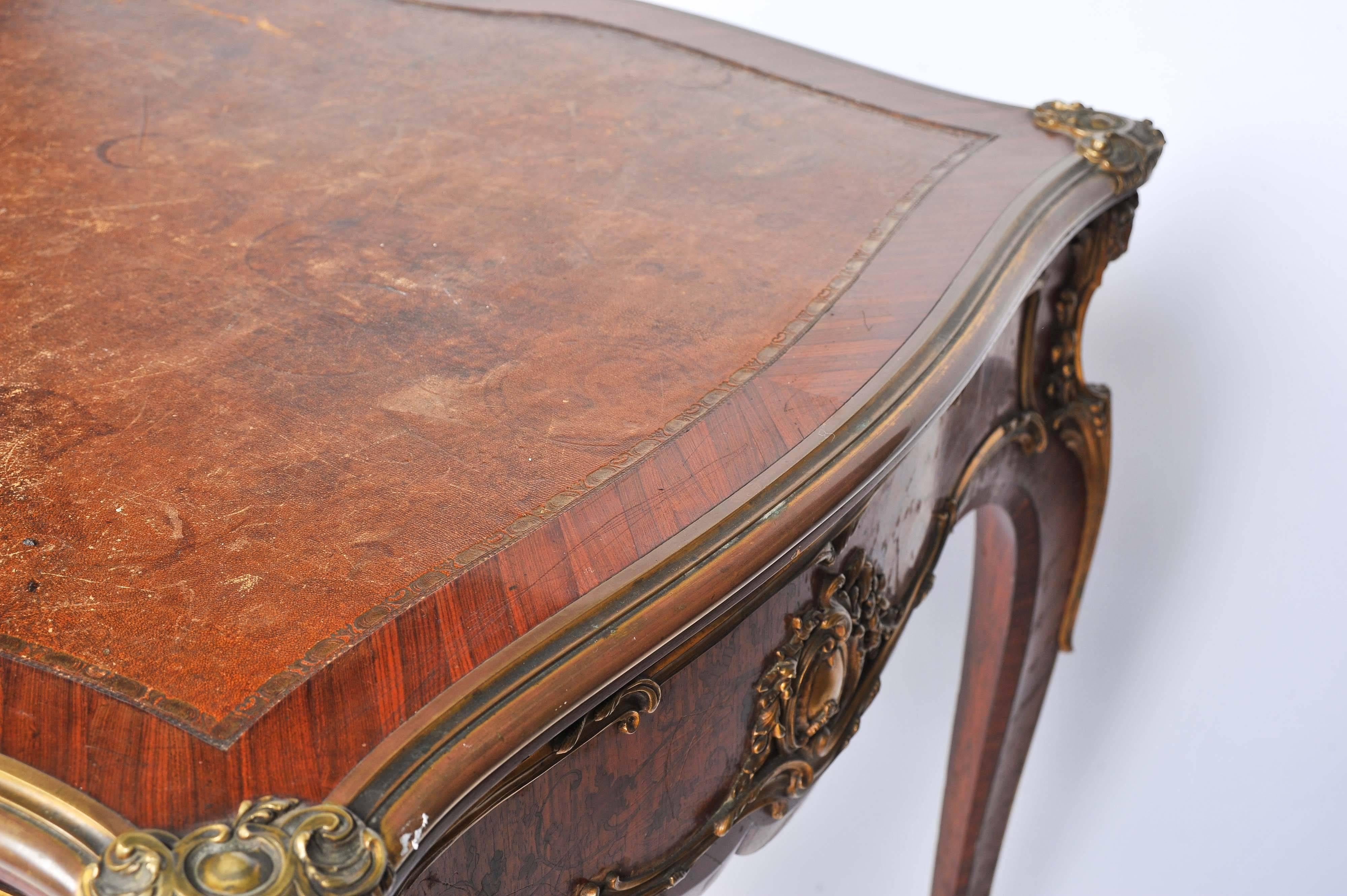 Ormolu Fine Louis XV Style Bureau Plat by Zweiner