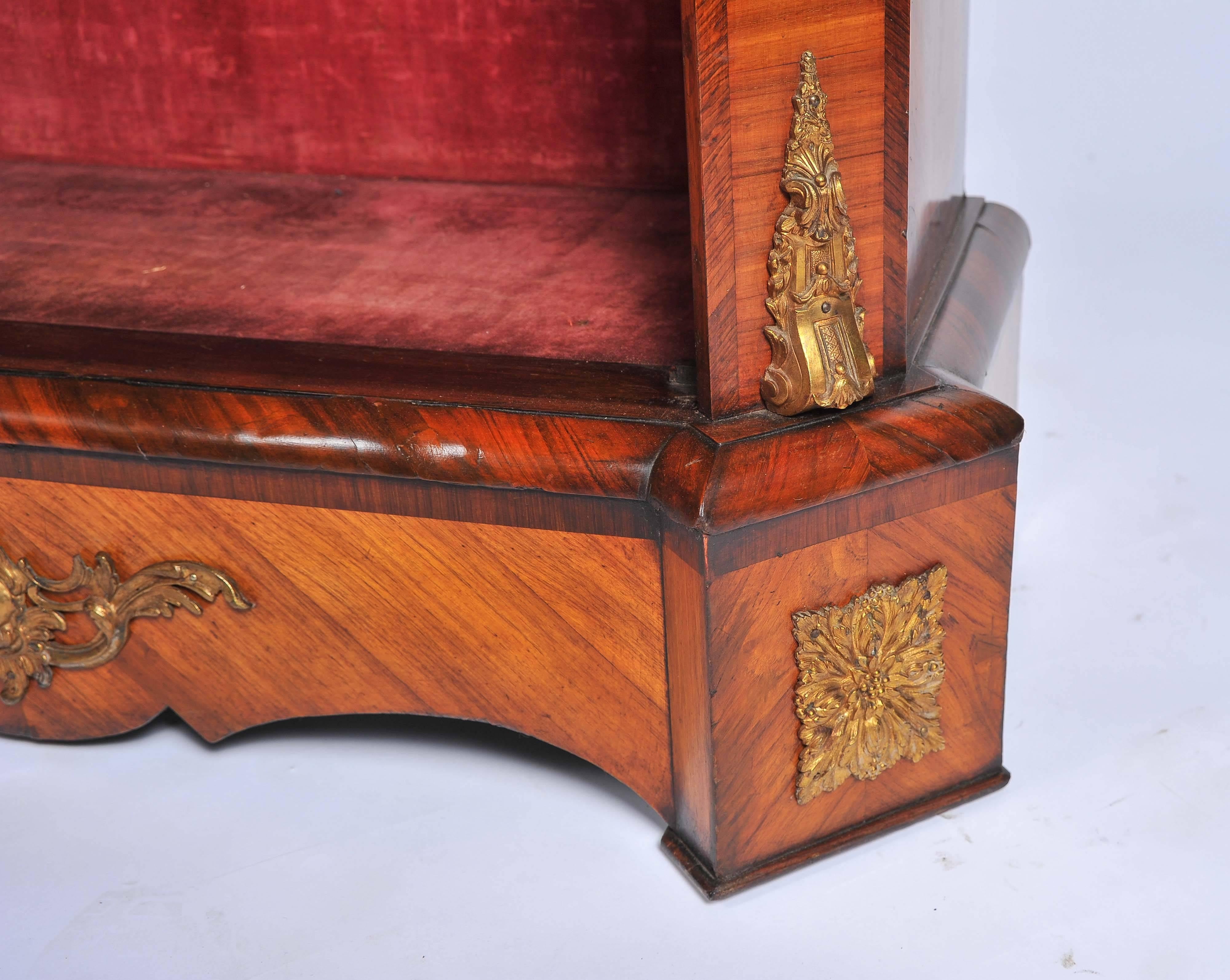 Ormolu Pair 19th Century Kingwood Pier Cabinets For Sale