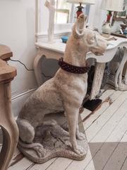 Pair of Carved Stone Great Danes