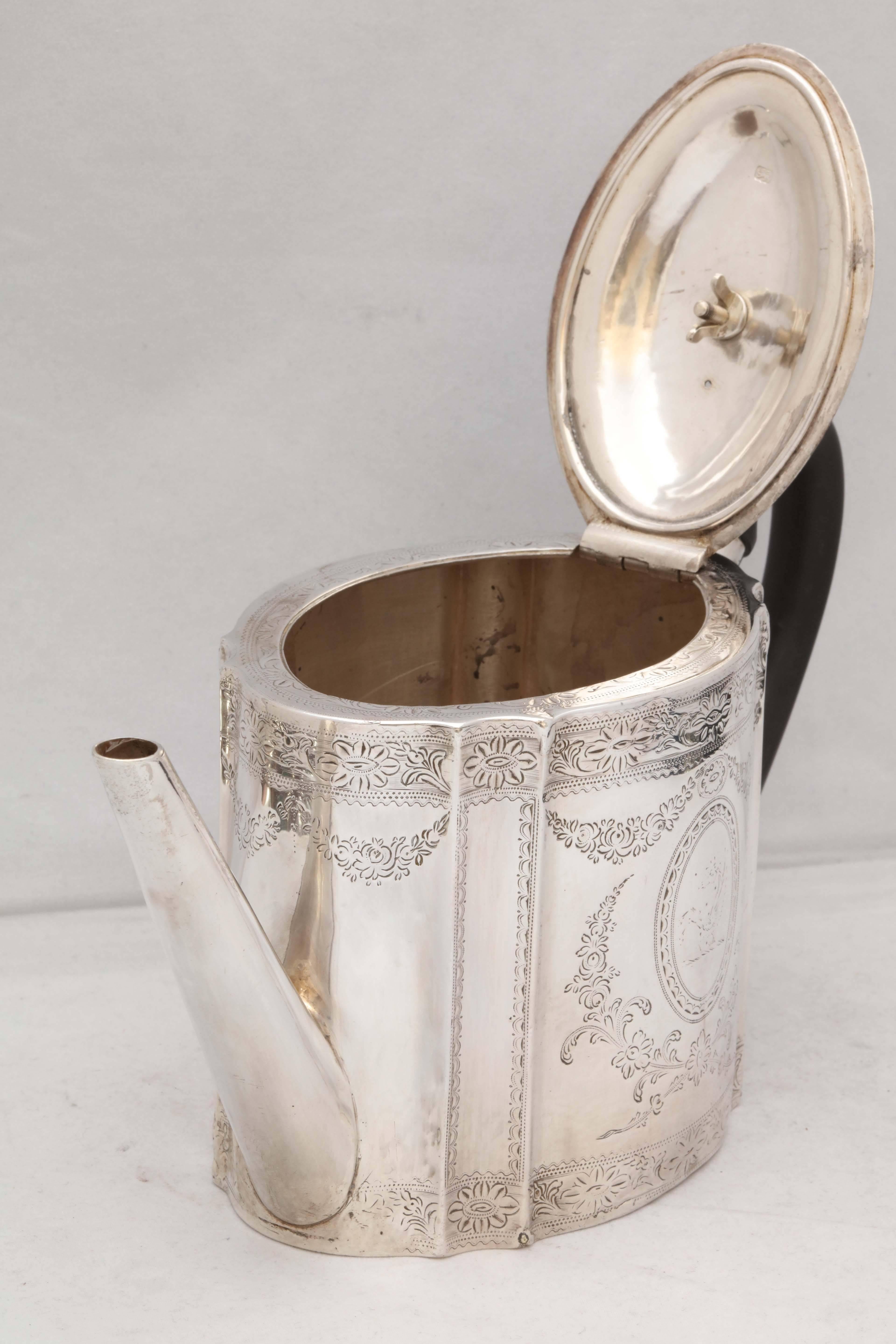 English Georgian Sterling Silver Tea Pot