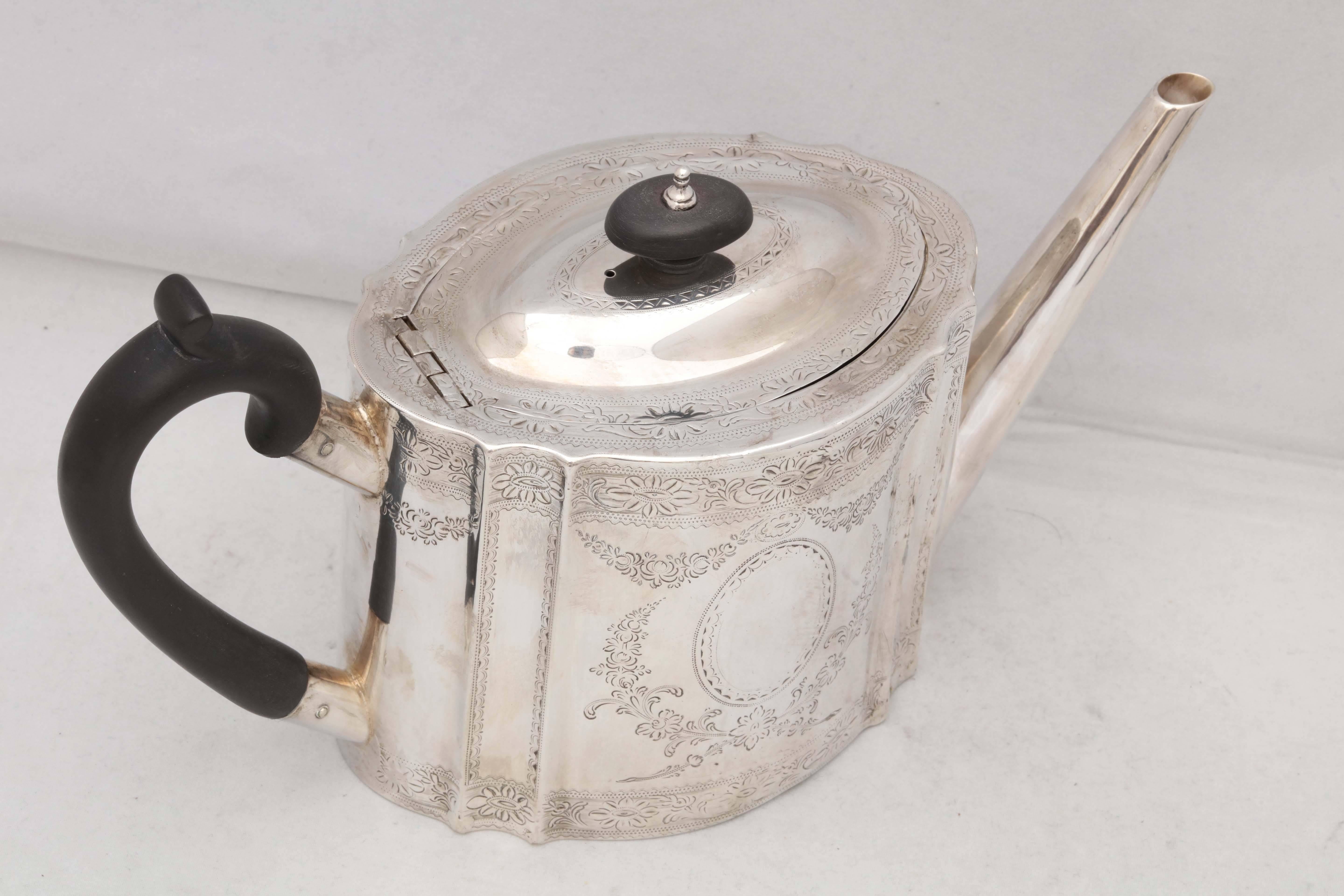 Late 18th Century Georgian Sterling Silver Tea Pot