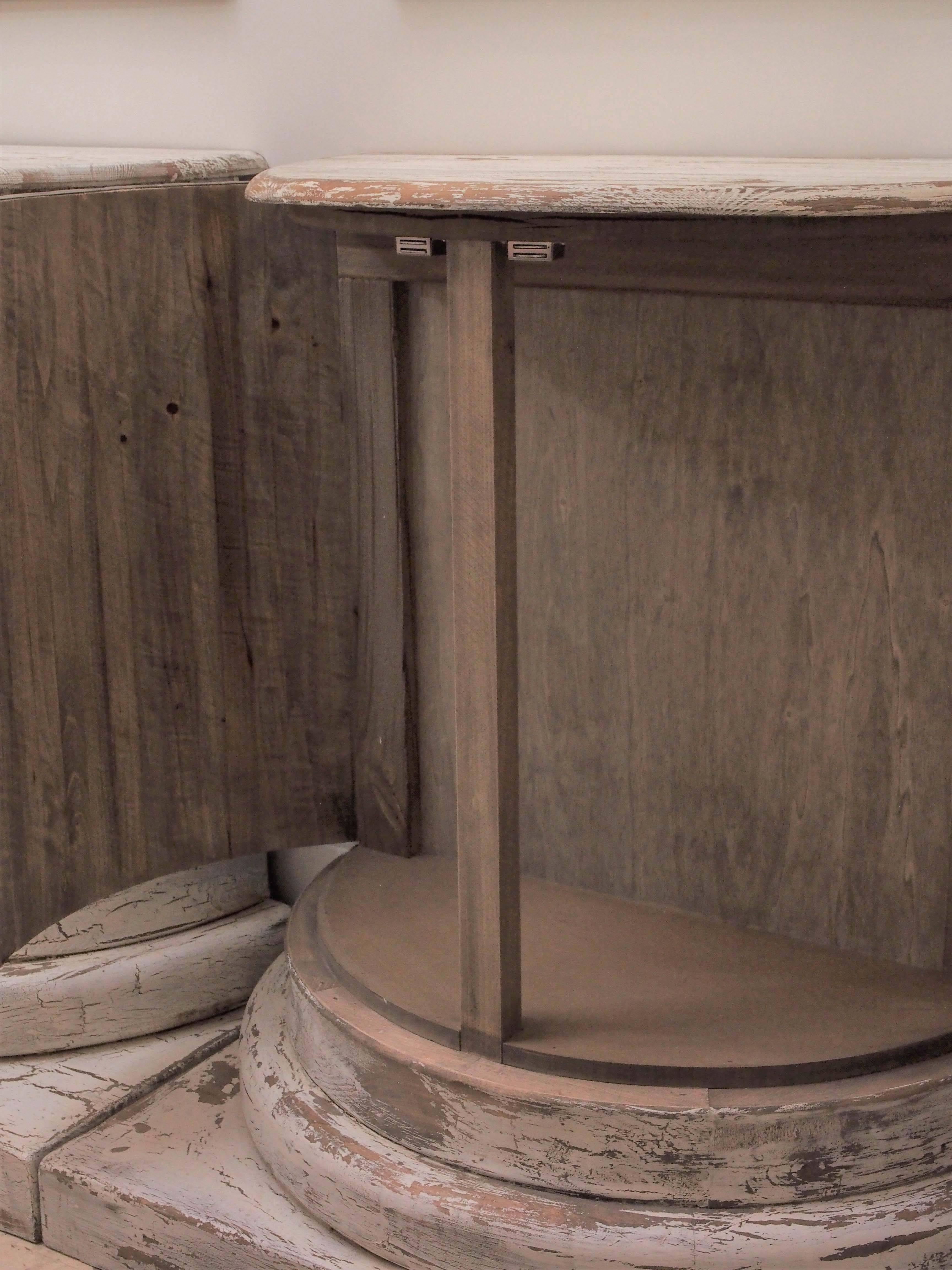 20th Century Pair of Unique Vintage Column Cabinets