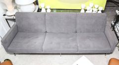 Mid-Century Modern Florence Knoll Parallel Bar International Style Arm Sofa