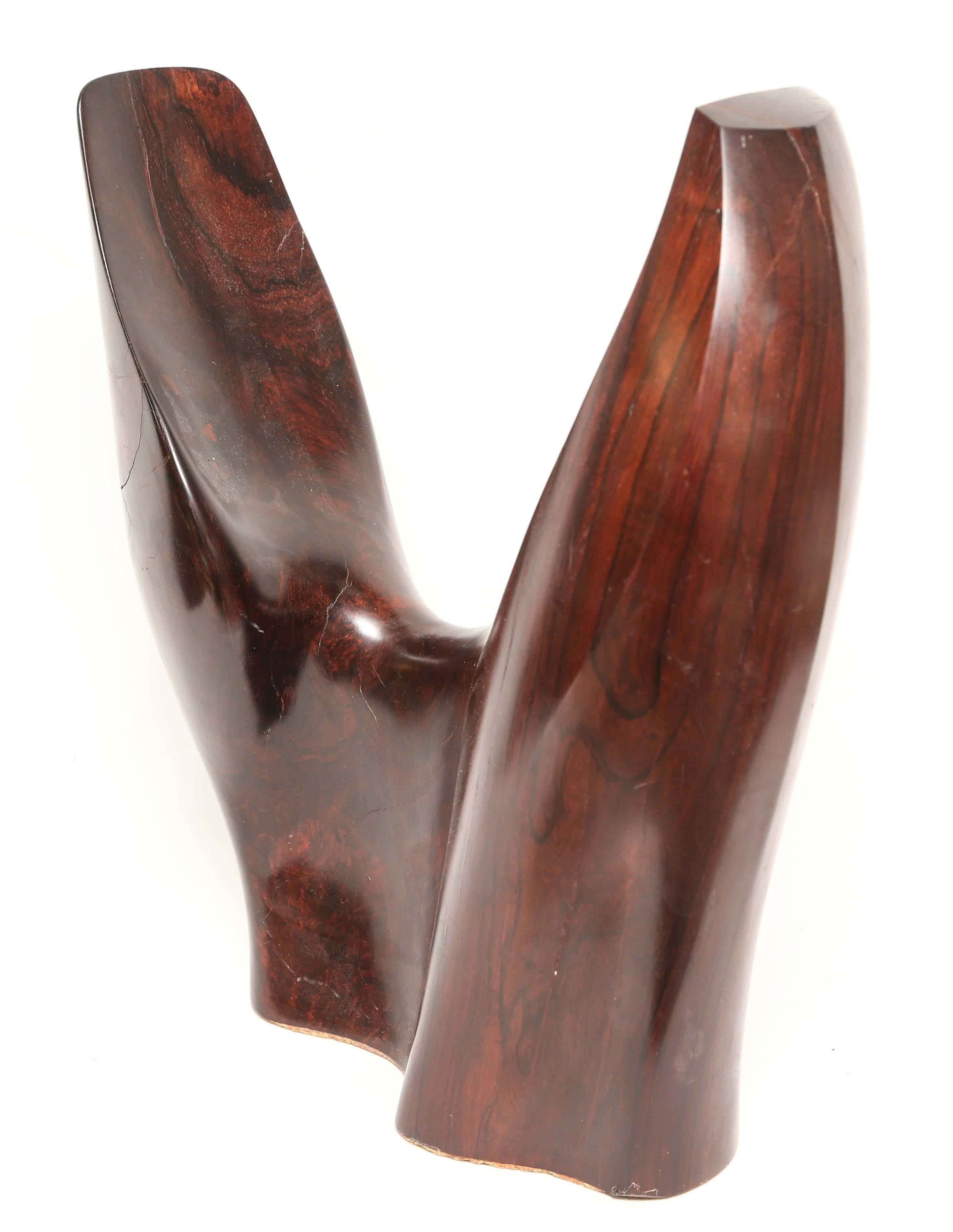 Unknown Stunning Mid-Century Modern Henry Moore Style Rosewood Abstract Sculpture 