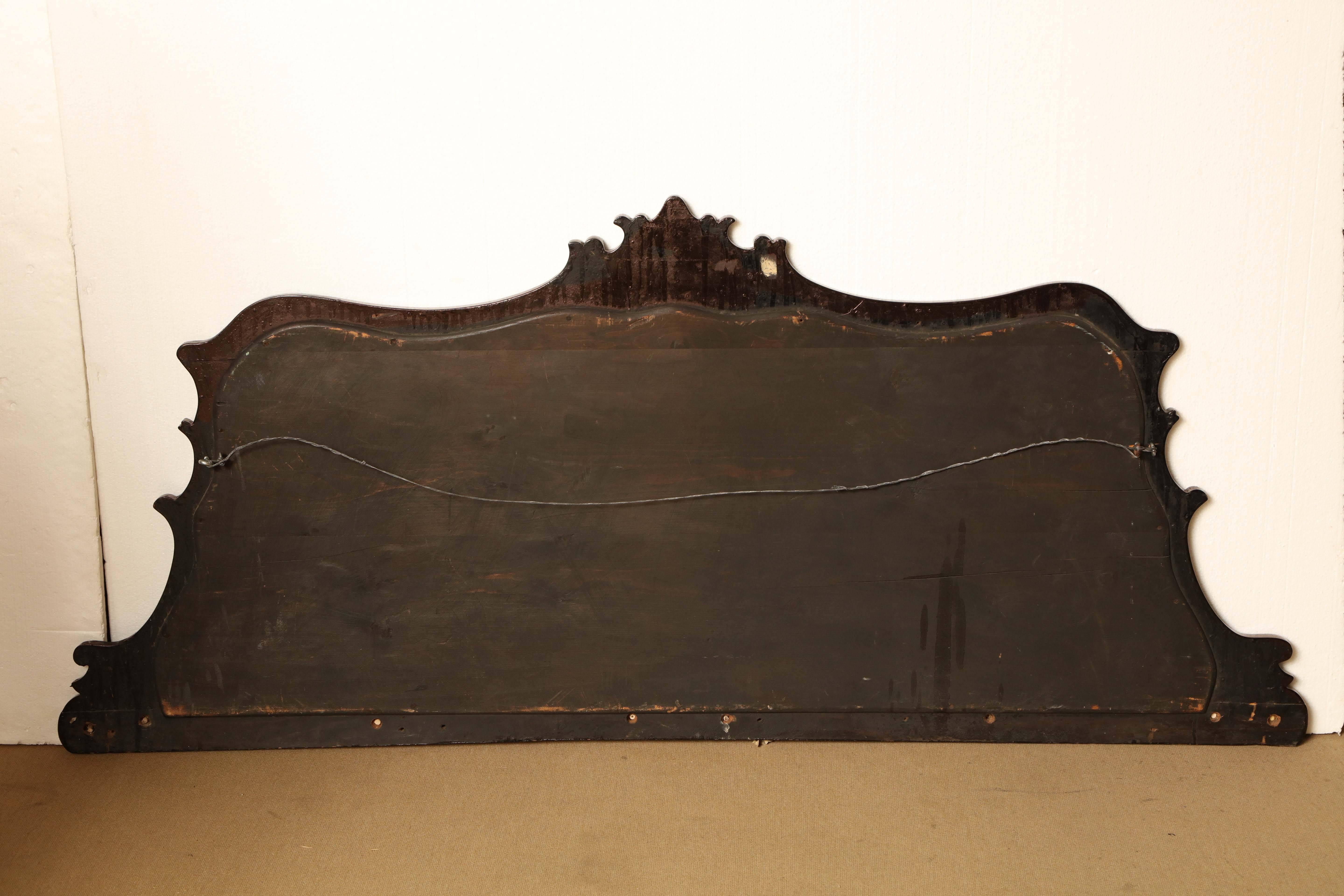 Mid-19th Century Japanese Lacquer and Inlay Overmantel For Sale 3