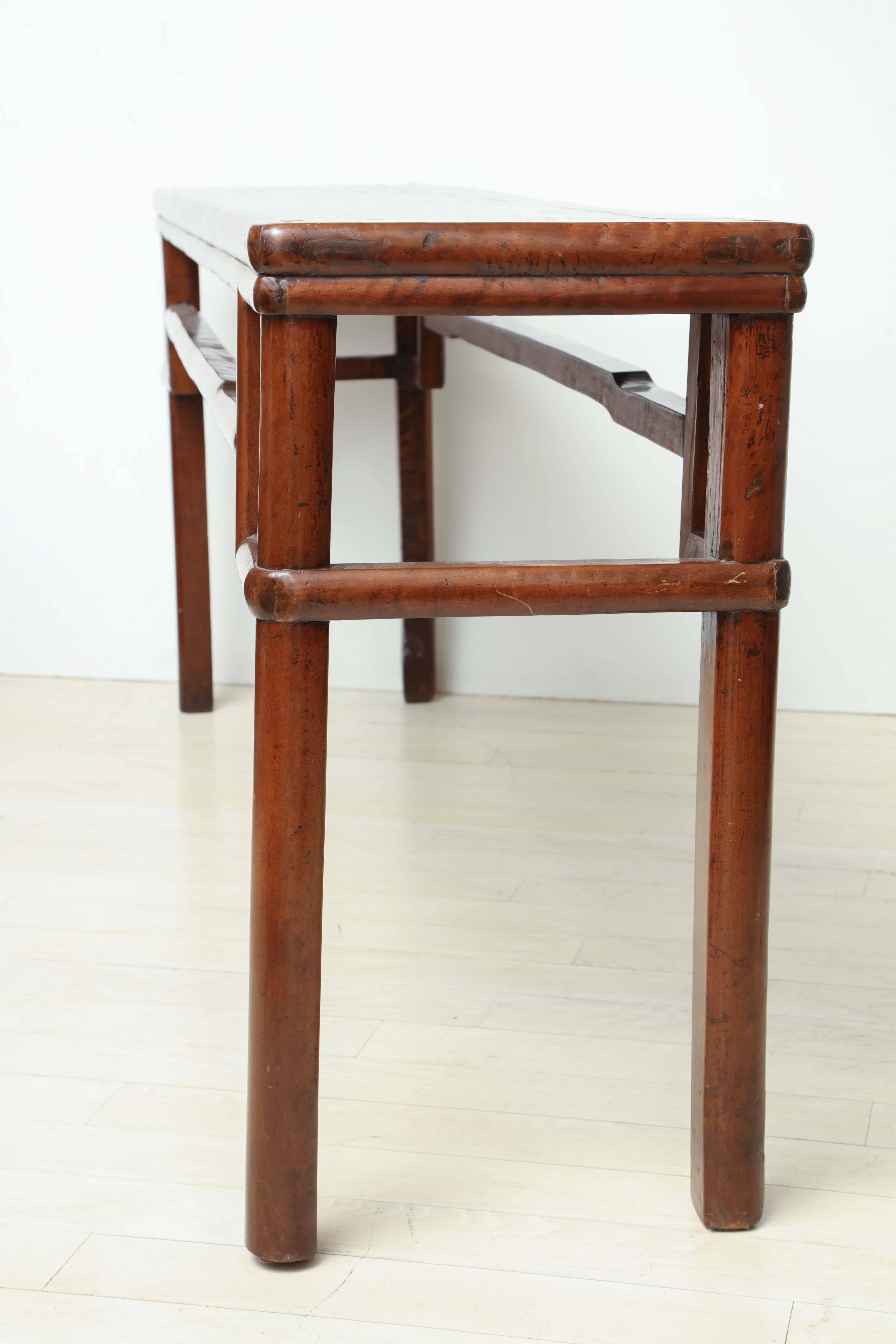 Early 19th Century Chinese Console Table with Shaped Stretcher 5