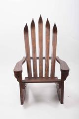 Large Vintage Ski Back Rocker