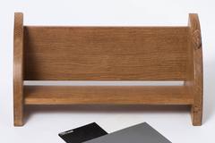 Robert Mouseman Thompson oak book trough, England circa 1980