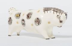 Earthenware Pottery Bull by Arnold Nachin and Eric Ravillious