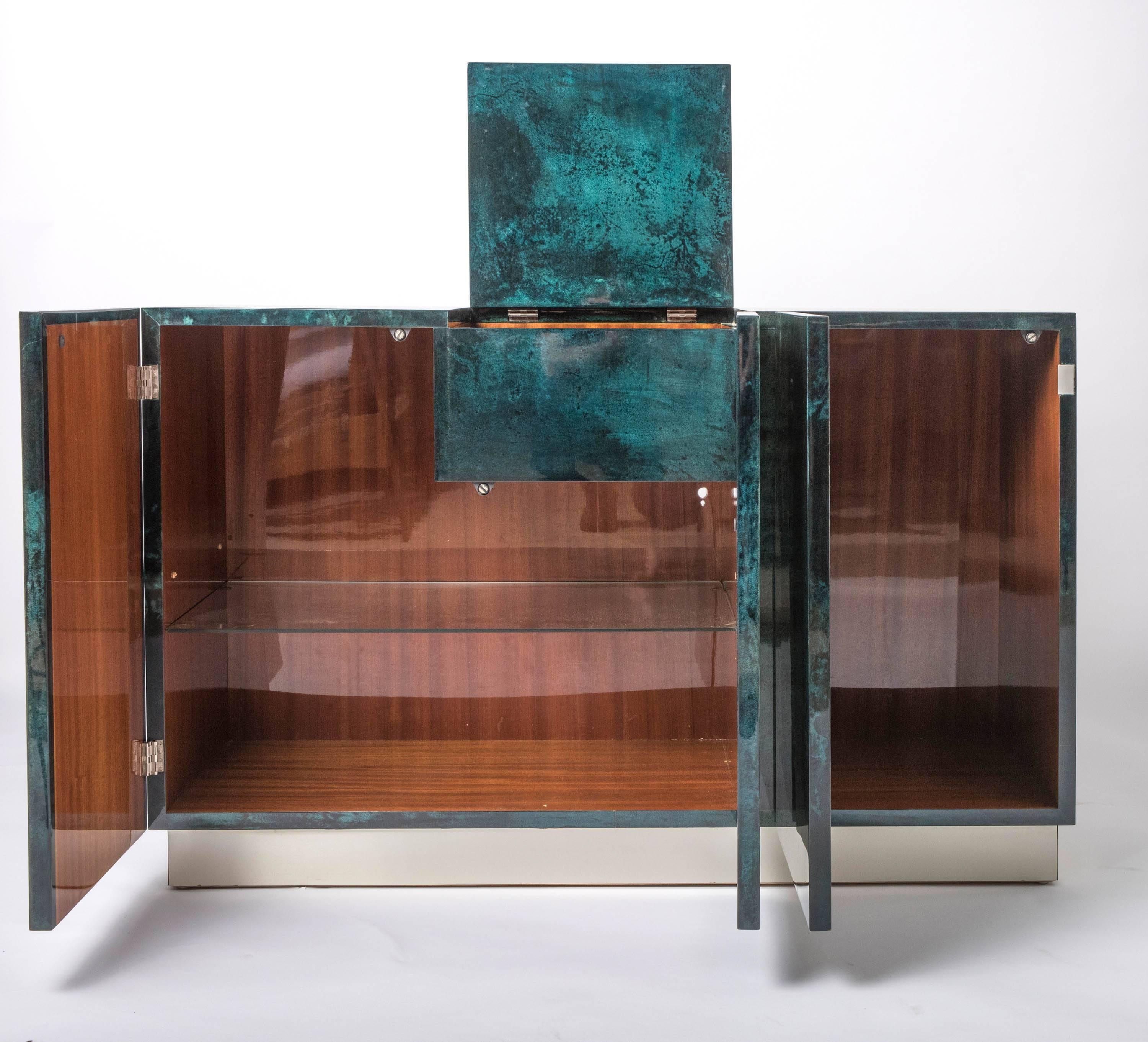 Italian Aldo Tura Cabinet of Simple Elegant Form