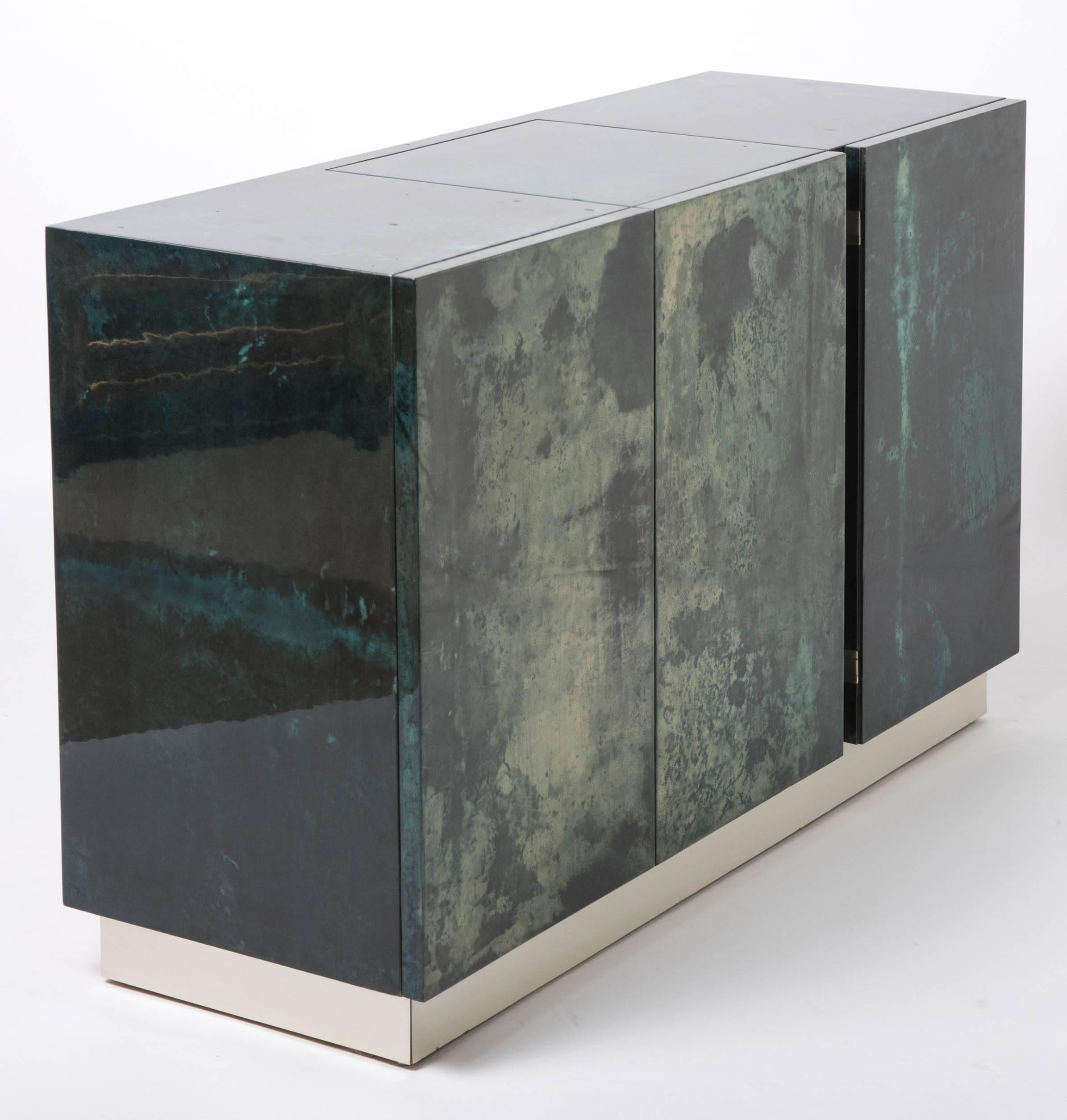 Aldo Tura Cabinet of Simple Elegant Form 3