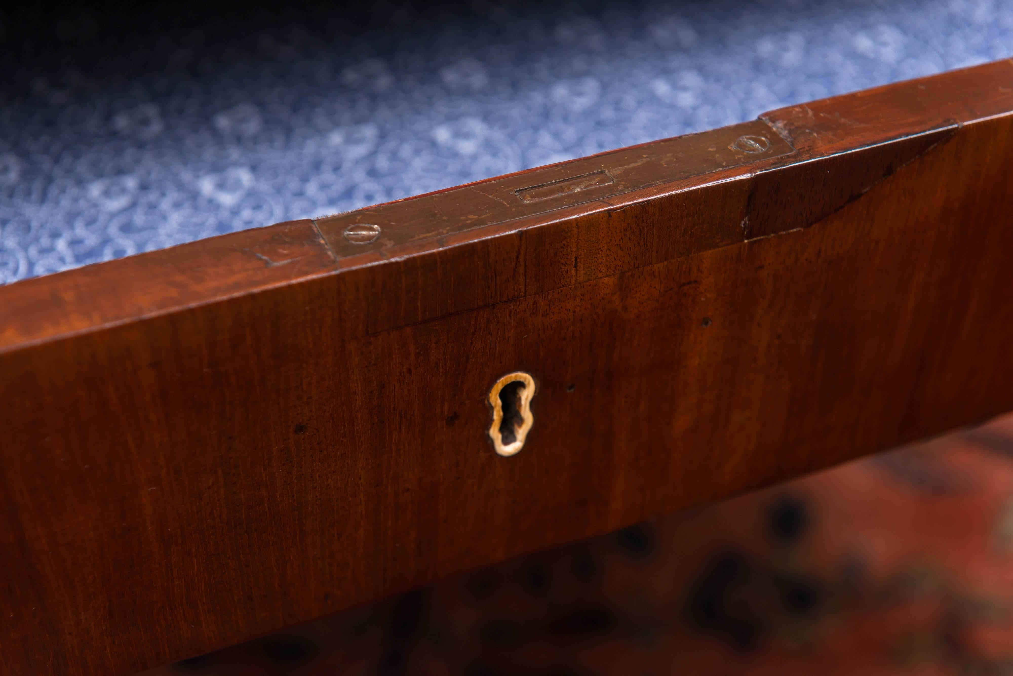 Mid-19th Century 19th Century Biedermeier Mahogany, Leather Top Writing Table or Desk, circa 1835