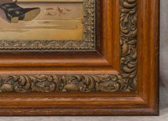 Antica litografia pubblicitaria su latta, J. B. J. B. Lewis Shoemaker Boston