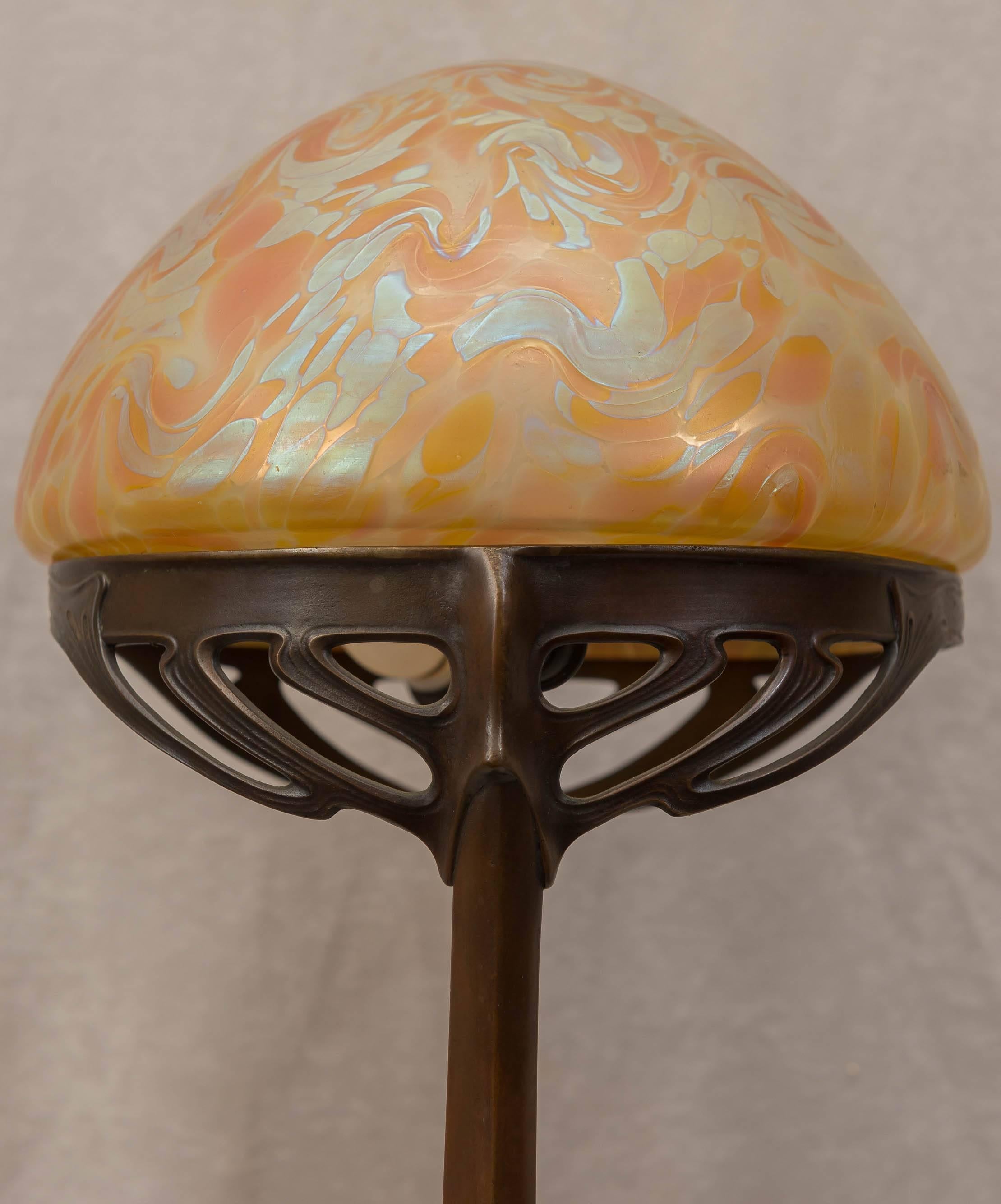 Vienna Secession Austrian Art Nouveau/ Secessionist Lamp Signed 