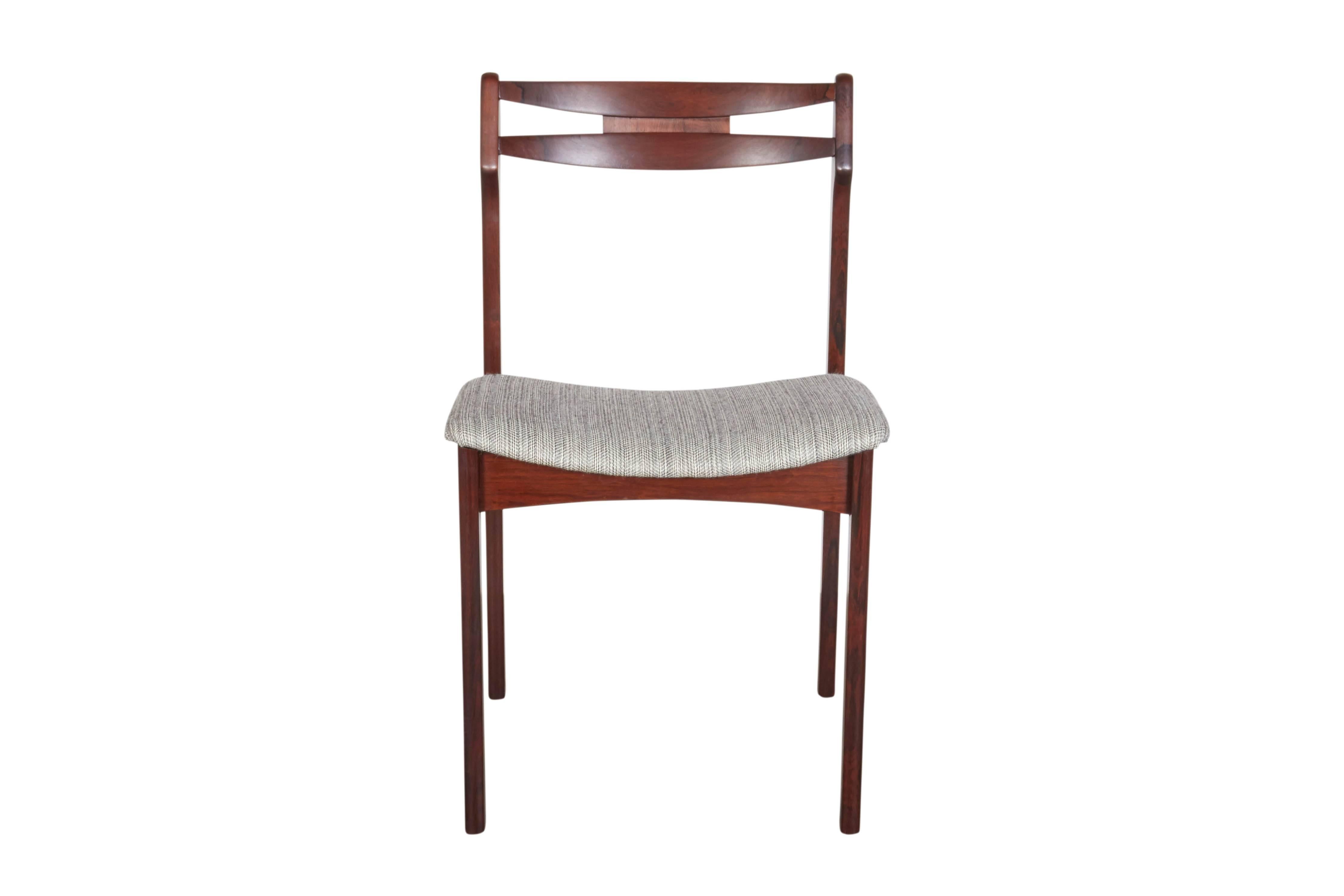 Danish Mid Century Rosewood Dining Chairs, Set of 6