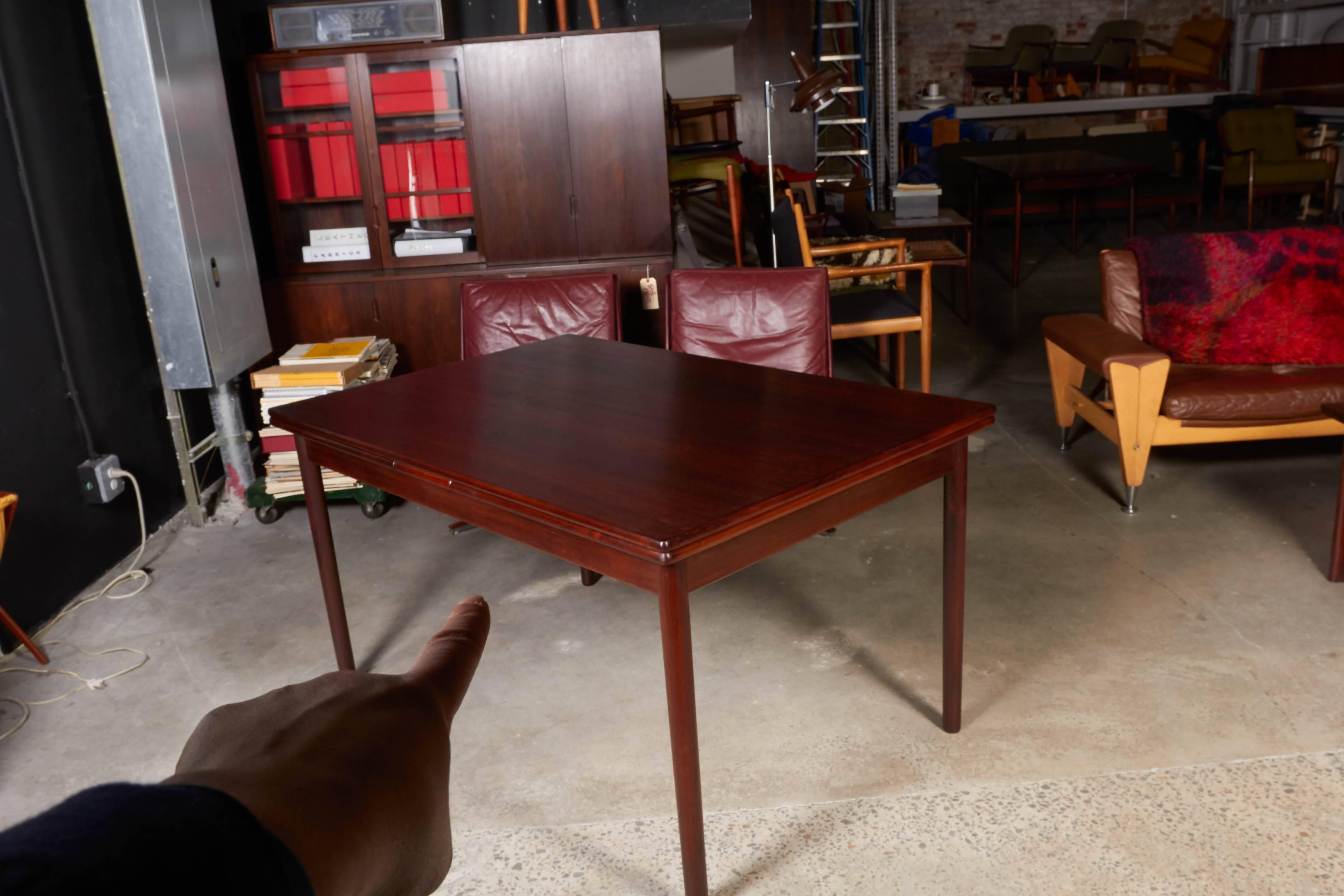 Oiled Mid Century Rectangular Rosewood Dining Table by Omann Jun