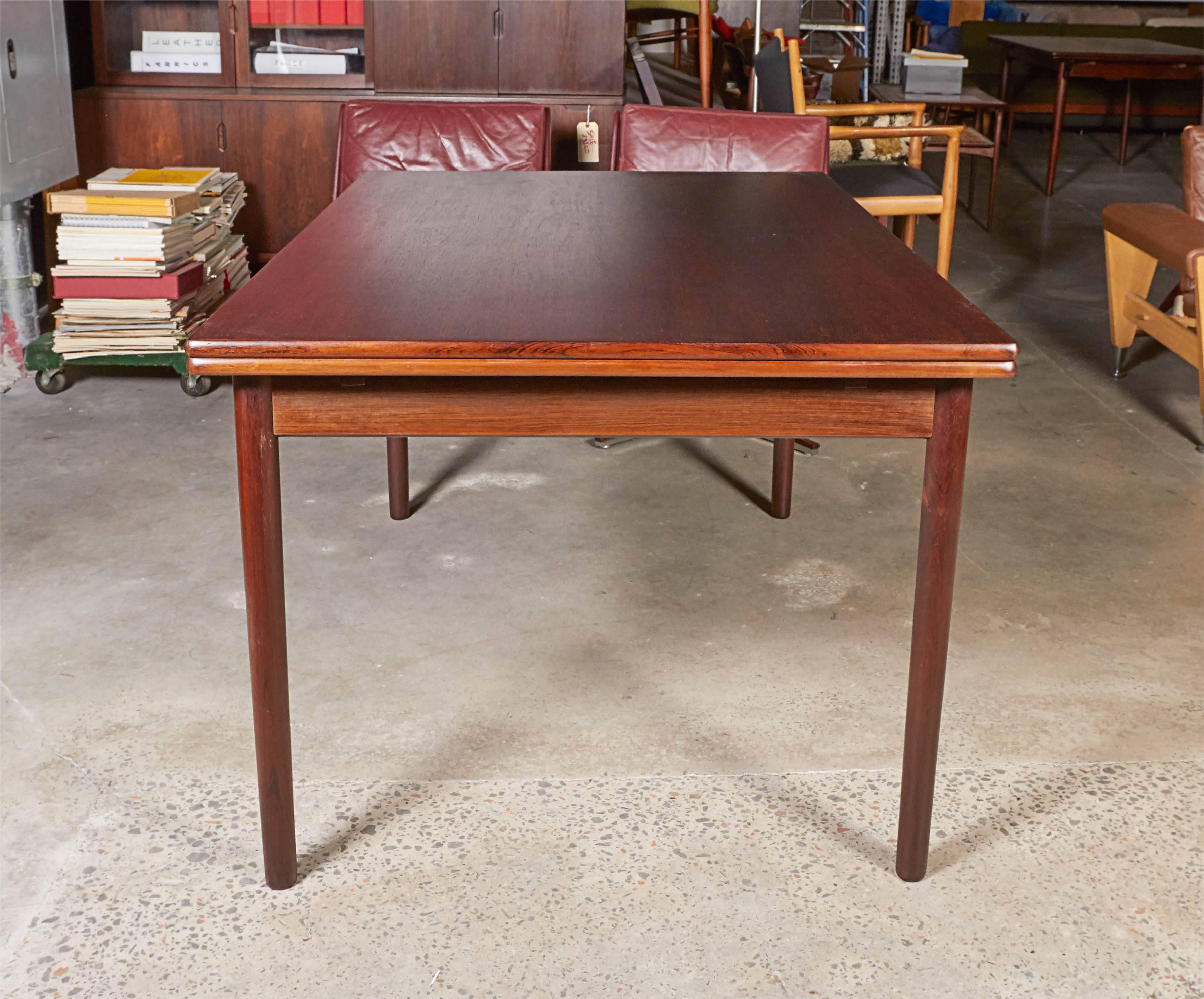 Mid Century Rectangular Rosewood Dining Table by Omann Jun In Excellent Condition In New York, NY