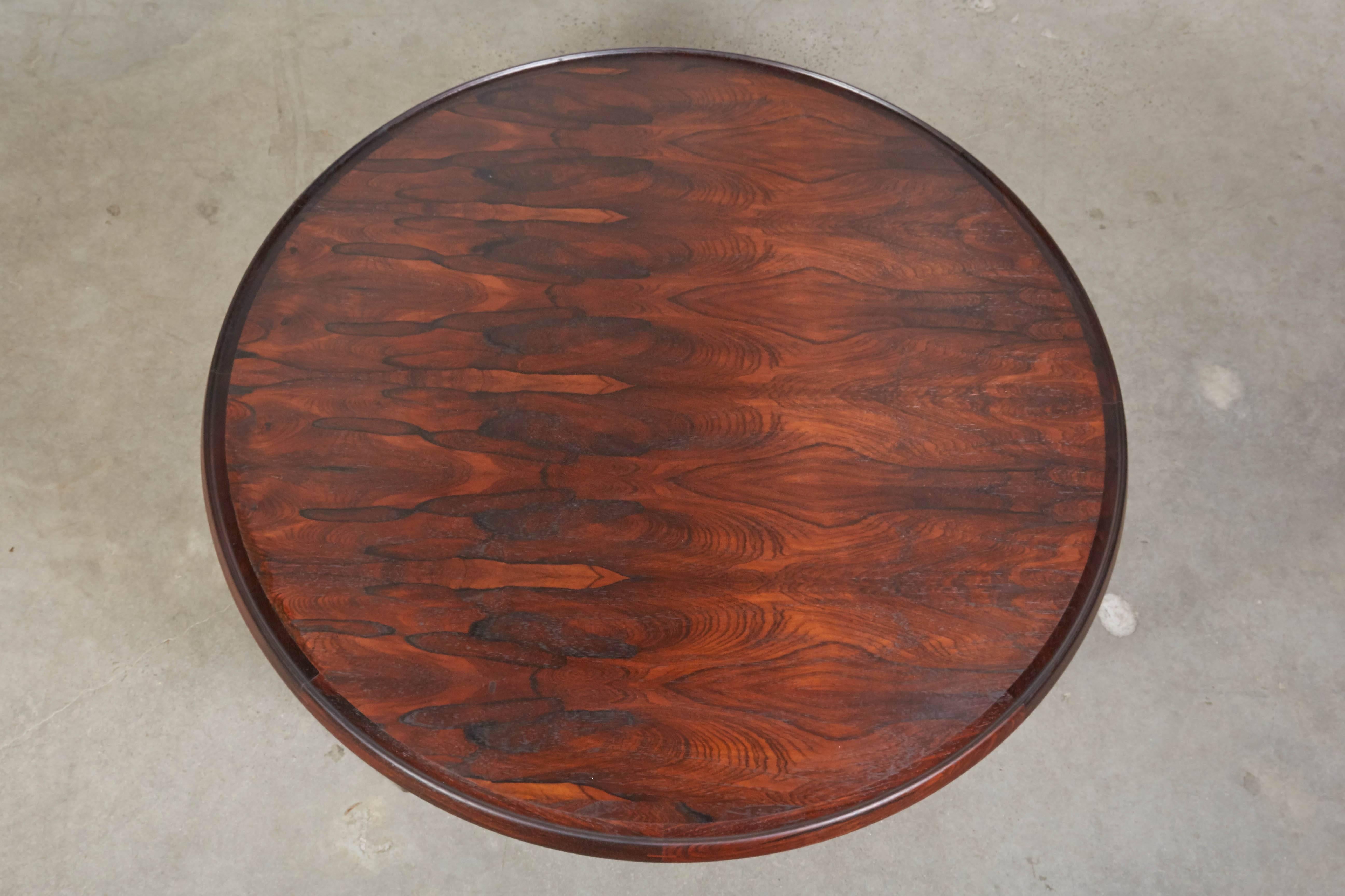 Oiled Mid Century Round Coffee Table by Torbjørn Afdal
