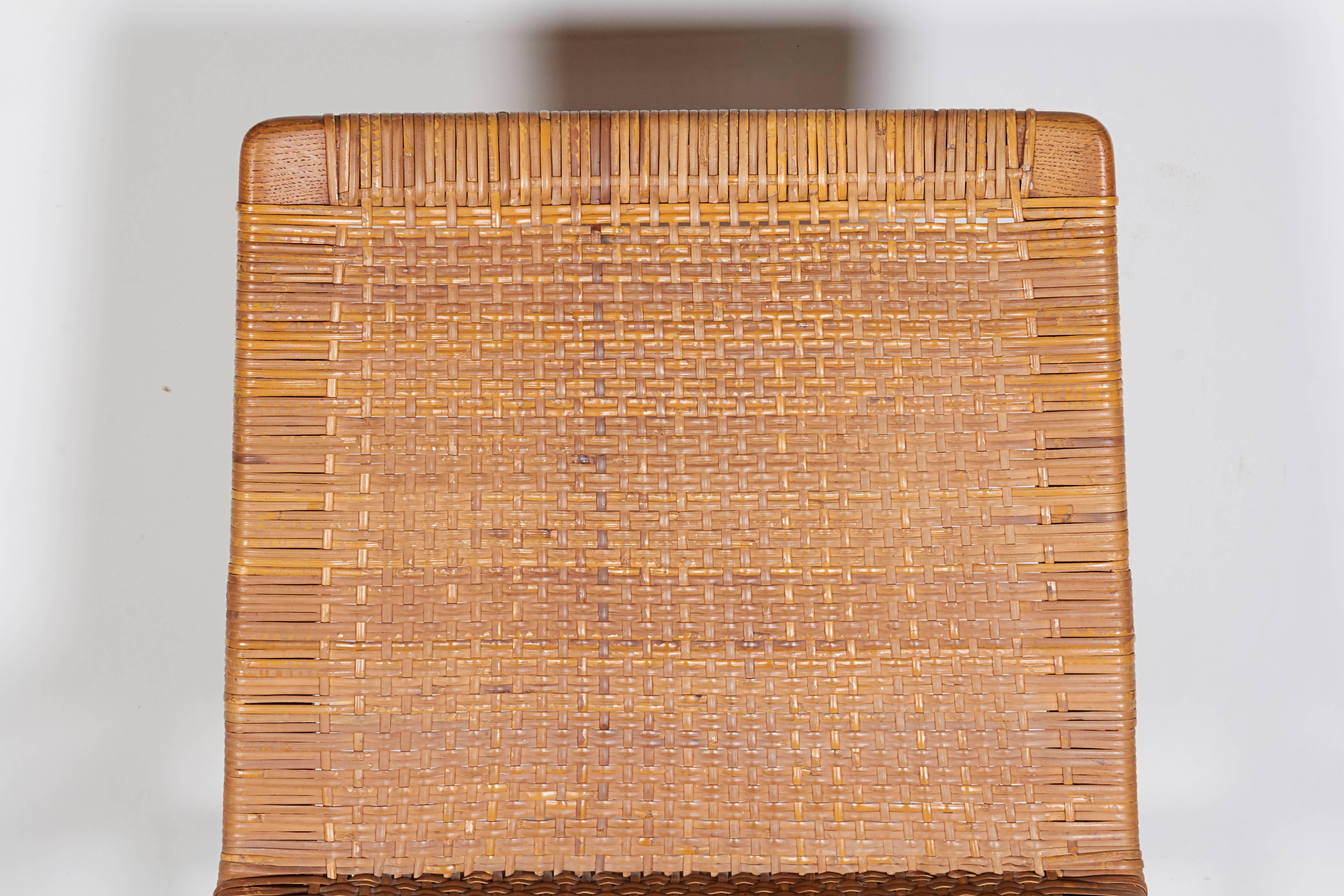Scandinavian Modern Wicker Desk Chair