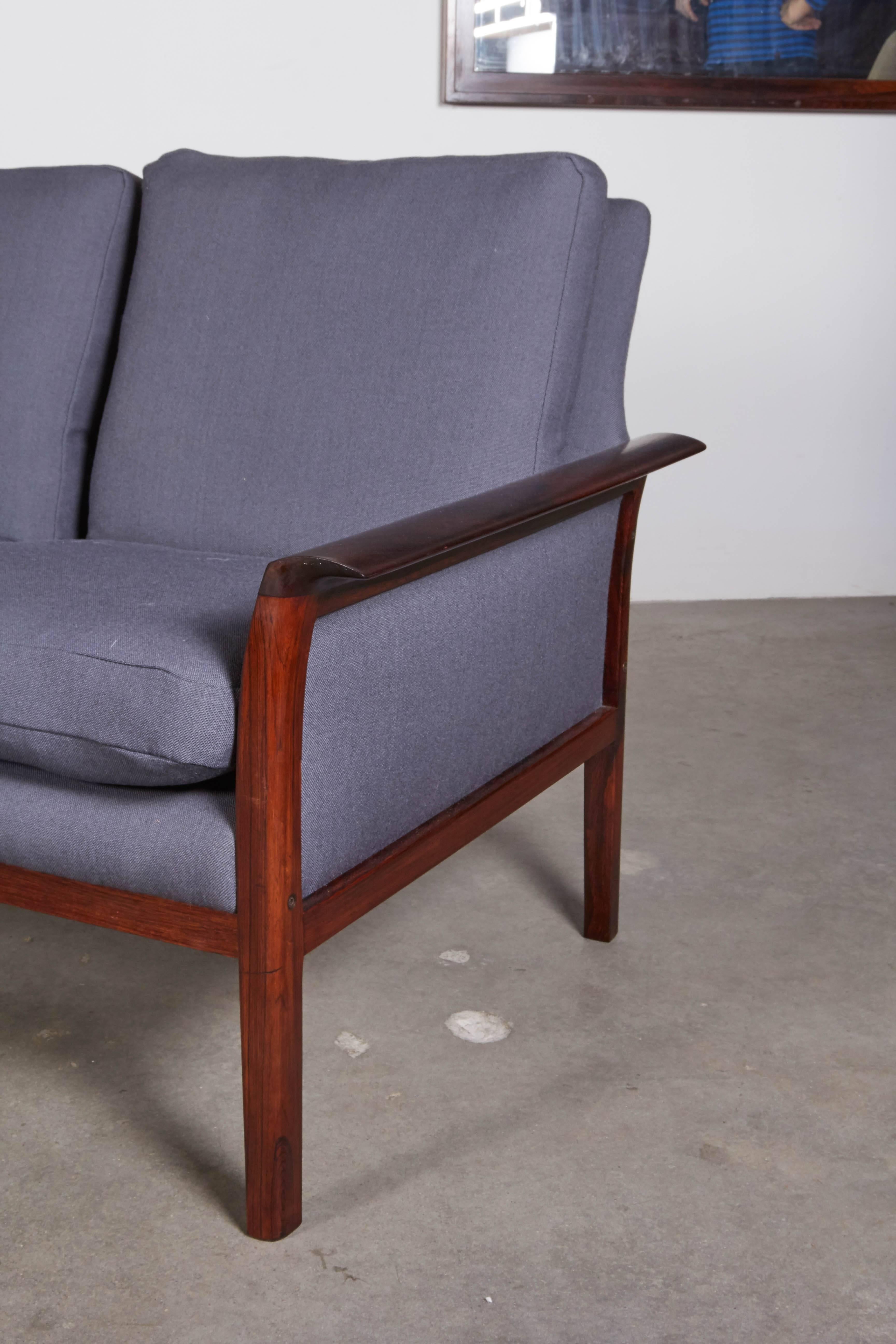 Scandinavian Modern Mid Century Four-Seat Sofa by Knut Saeter 