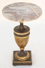Italian Urn-Form Accent Table with Marble Top
