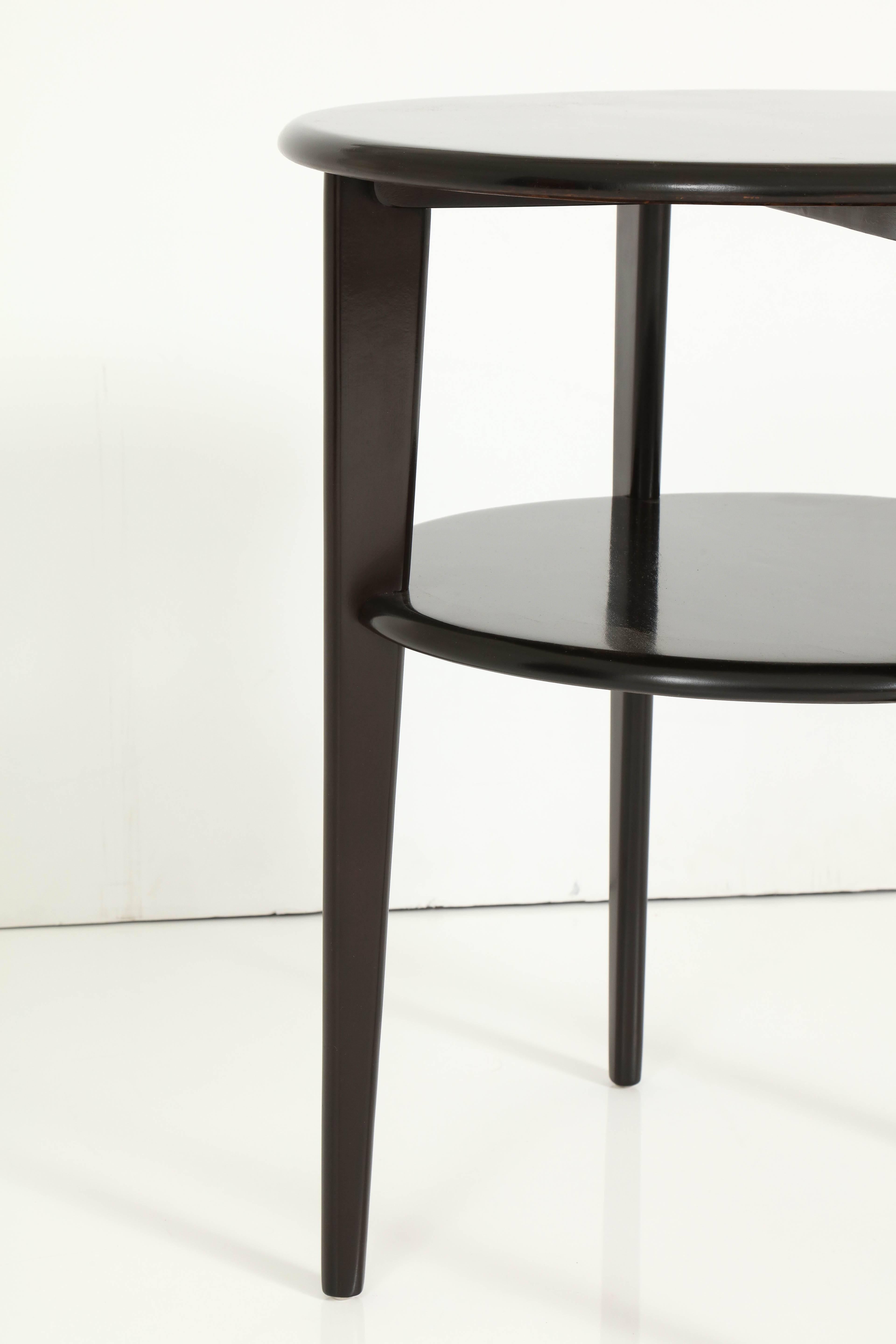 American Two-Tier Round Side Table