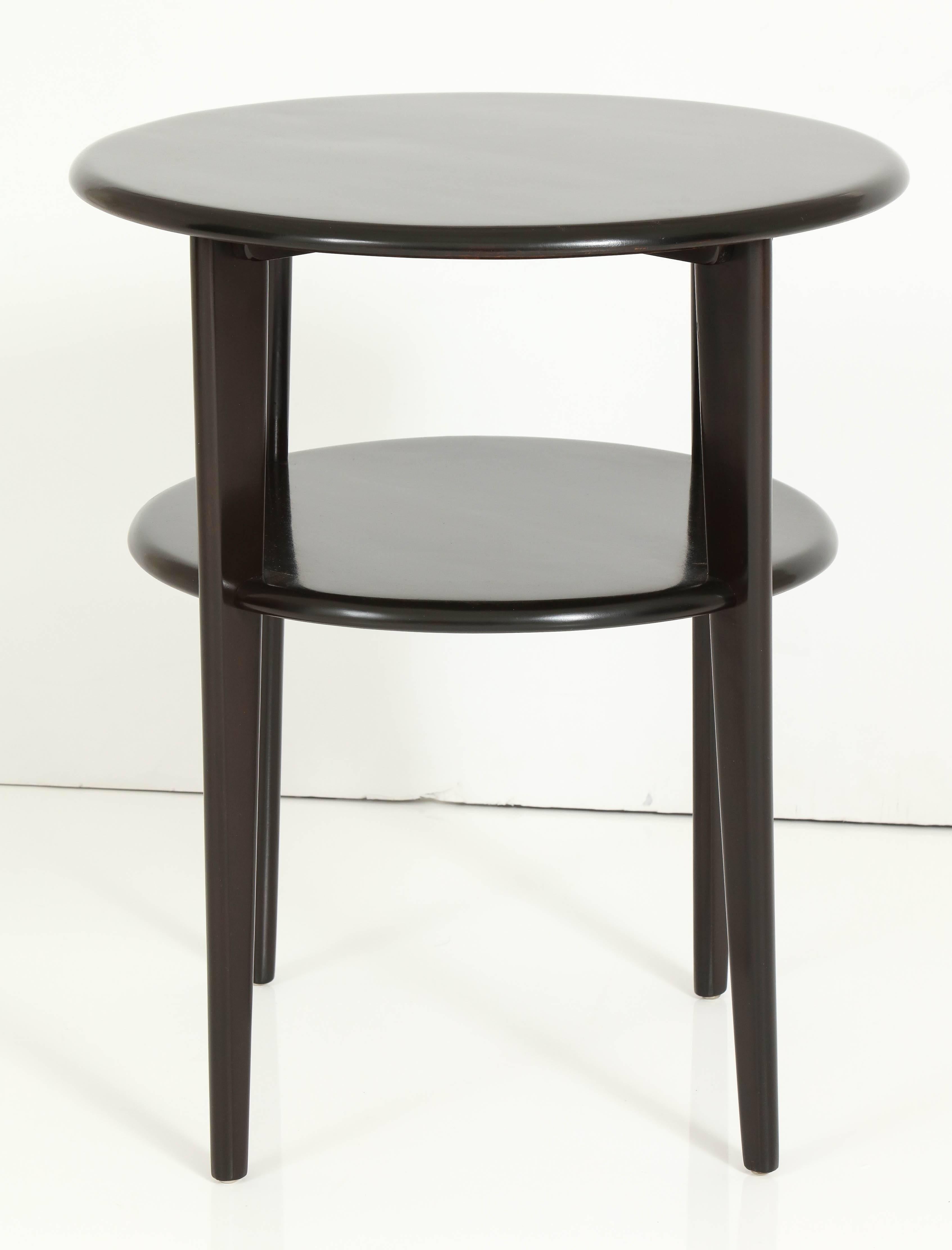 Two-Tier Round Side Table In Excellent Condition In New York, NY