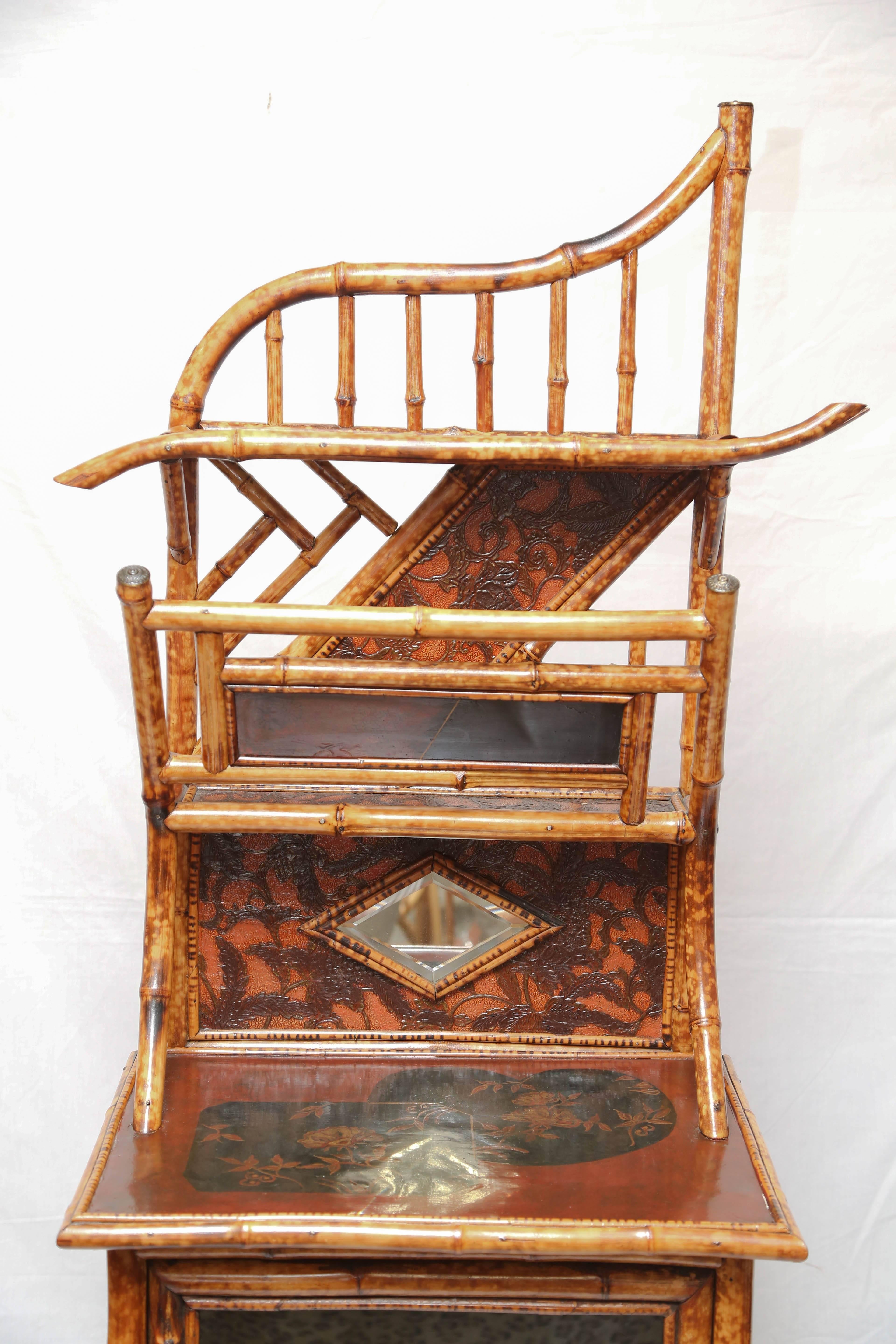 Superb 19th Century English Bamboo Cabinet In Excellent Condition In West Palm Beach, FL