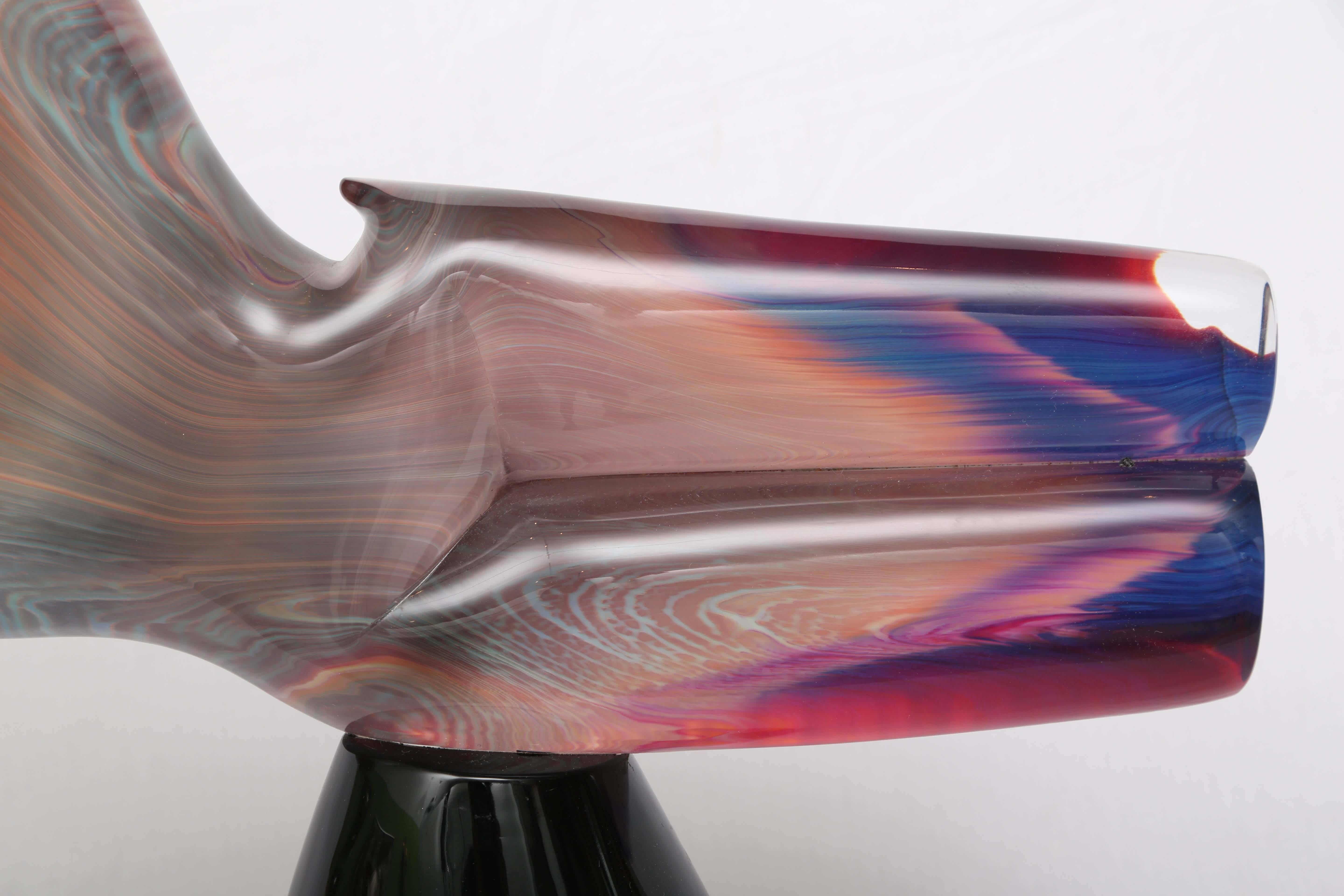 Italian Dino Rosin Murano Glass Torso Sculpture