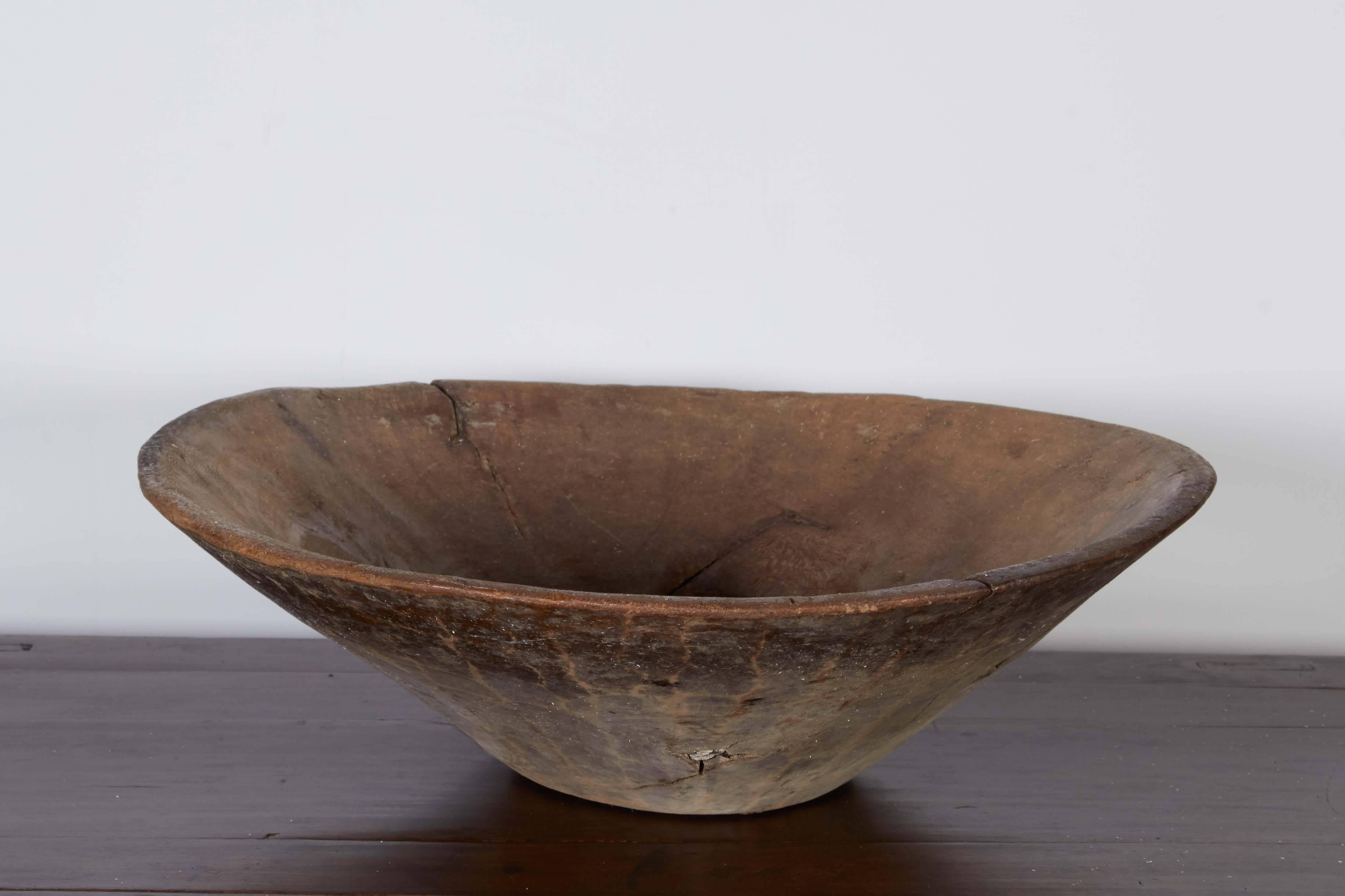 Large and Beautifully Worn Working Bowl with Great Patina In Good Condition In New York, NY