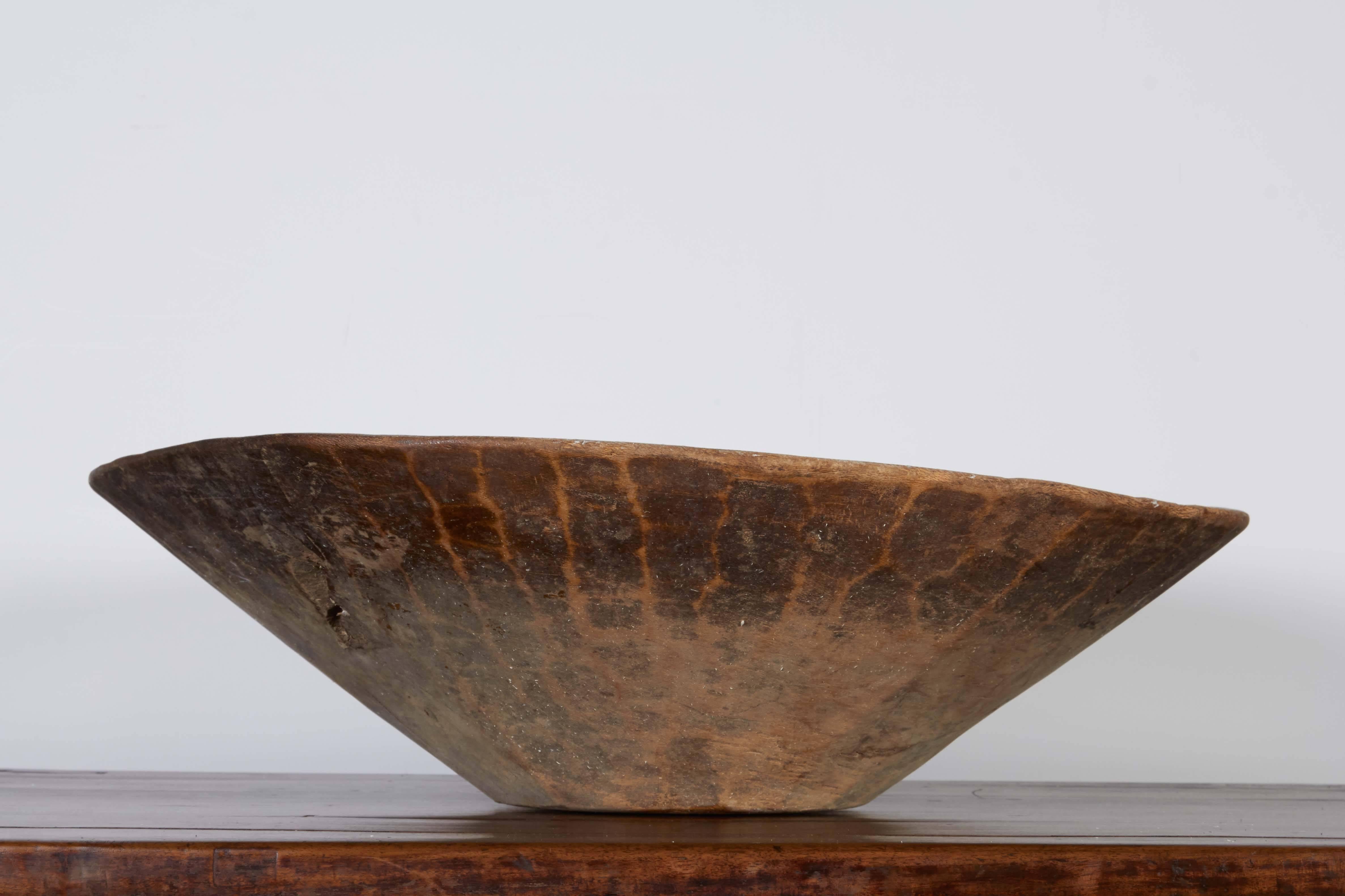 20th Century Large and Beautifully Worn Working Bowl with Great Patina