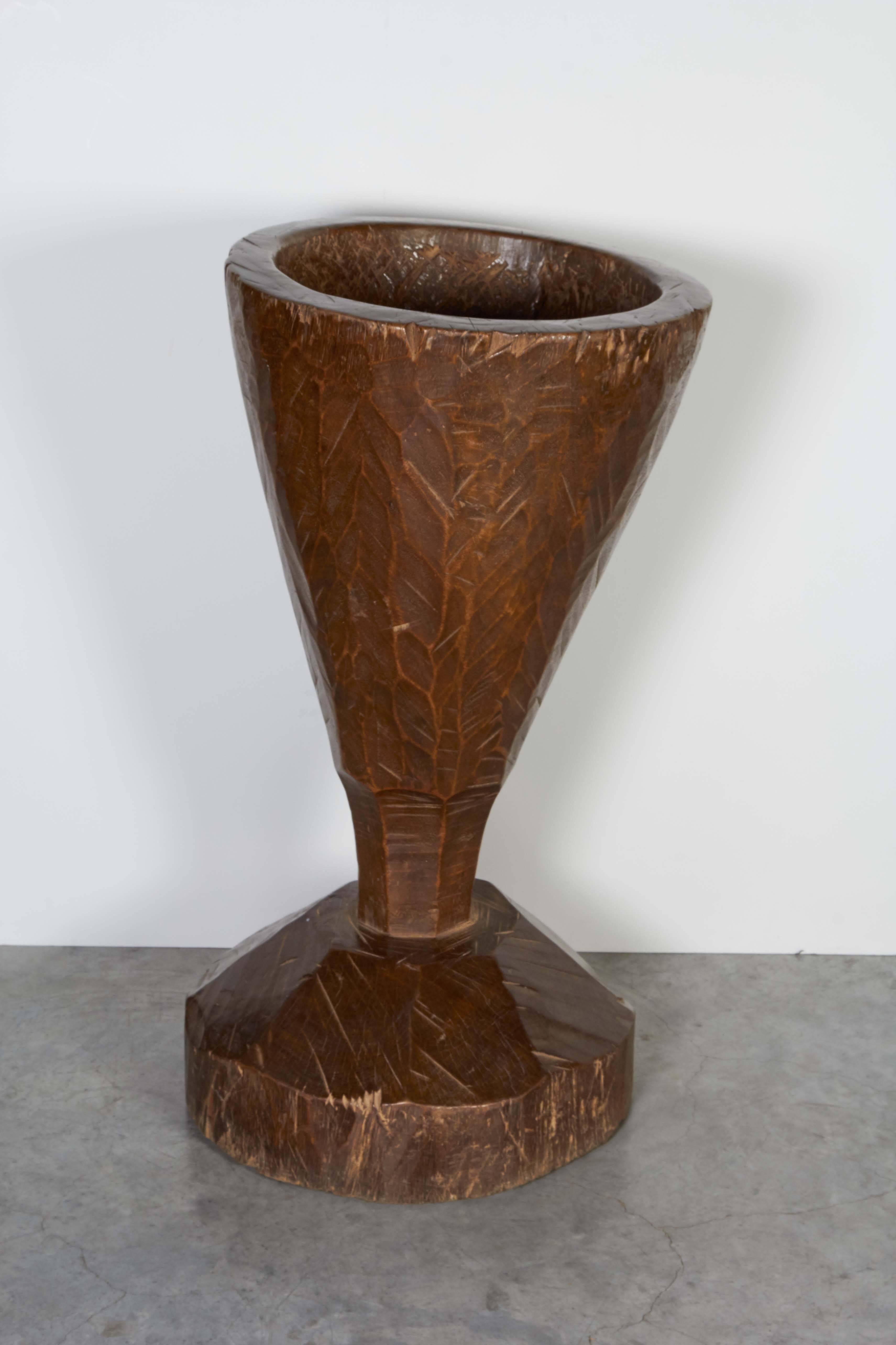 Tall Teak Mortar For Sale 1