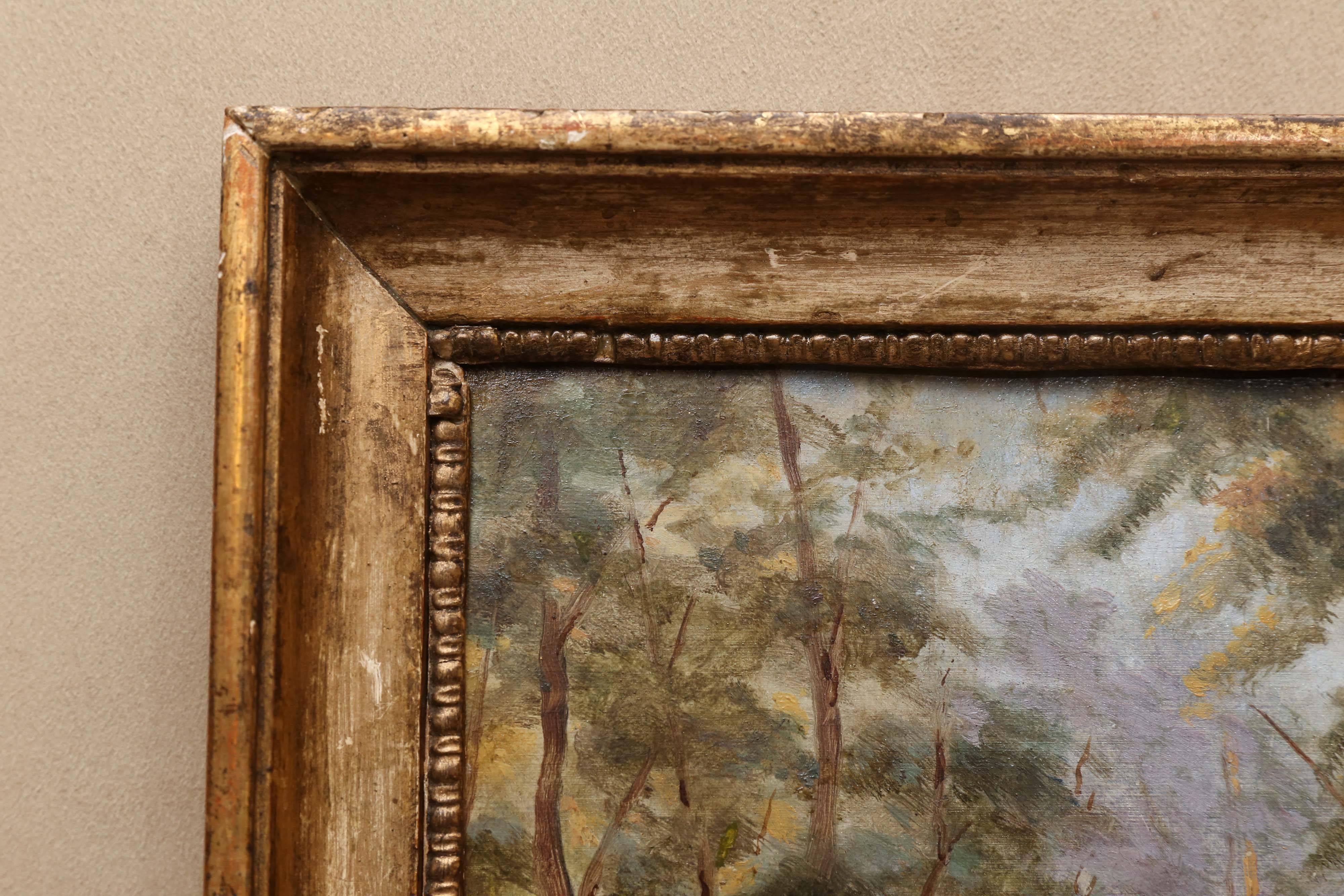  Barbizon School painting, second half of the 19th century In Good Condition In Houston, TX