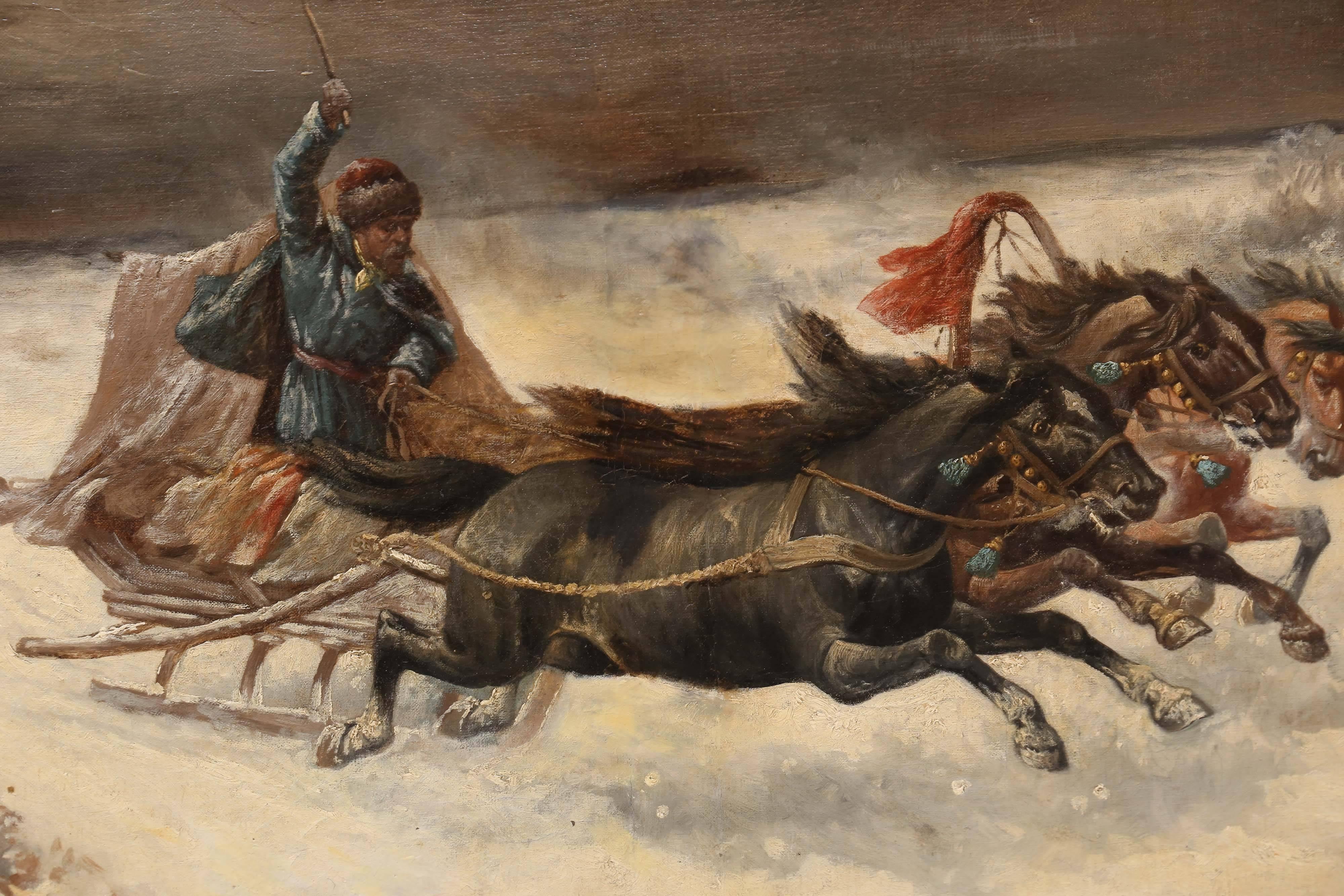 Constantin Stoiloff, also known as Adolf Baumgartner 1850-1924),
Bulgarian artist was born in Austria in 1850. Studied at the Academy
for Fine Arts in St. Petersburg in Russia in the 1880s. He is mainly
known as a fine portraitist of horses and