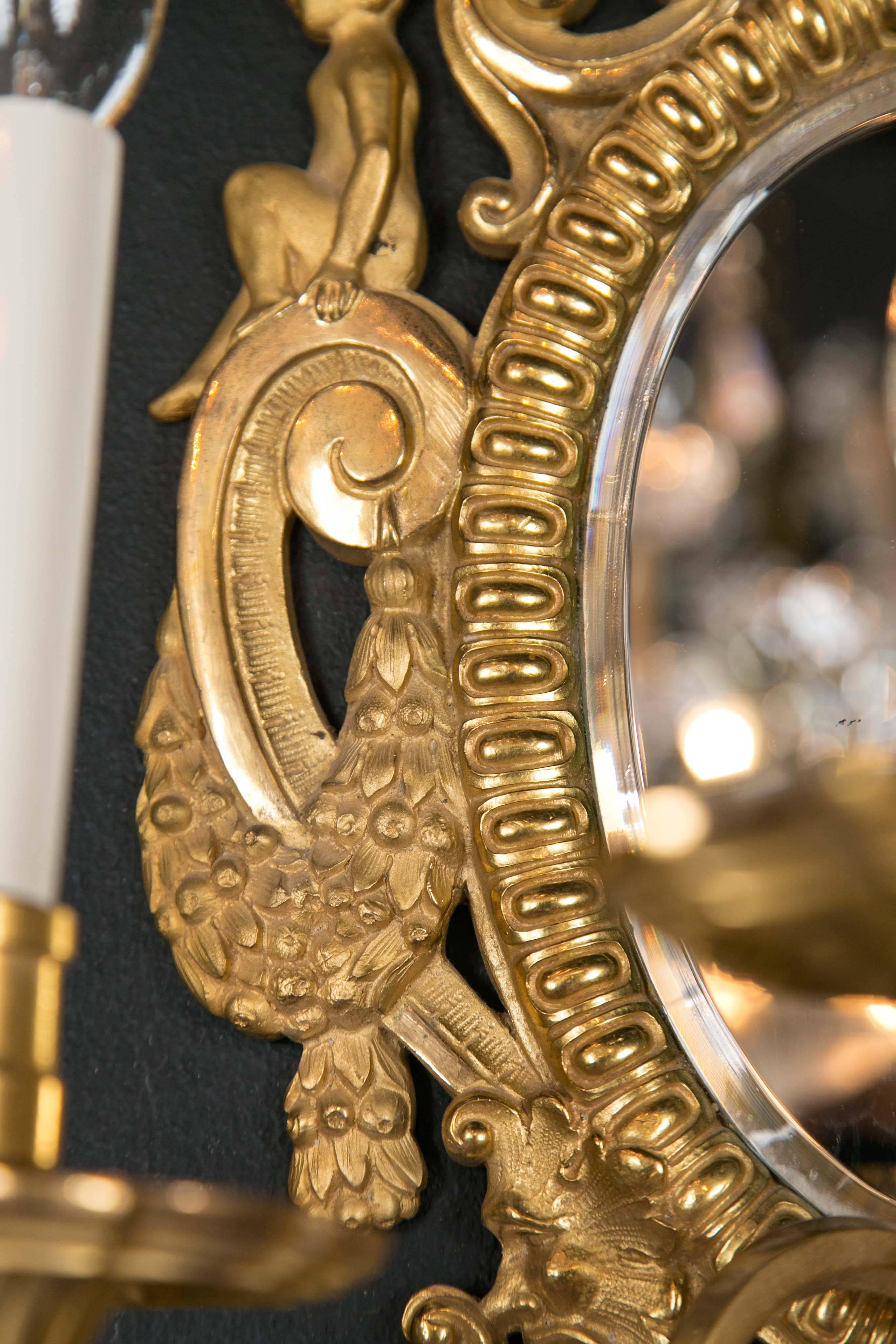 Gilt Bronze Caldwell Sconces For Sale 1