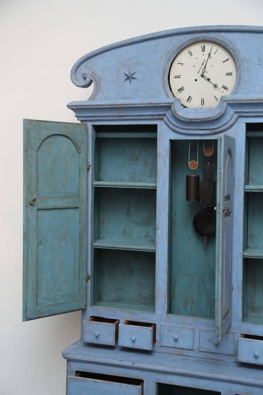 Antique Swedish Tall Blue Painted Clock Early 19th Century at 1stDibs tall blue