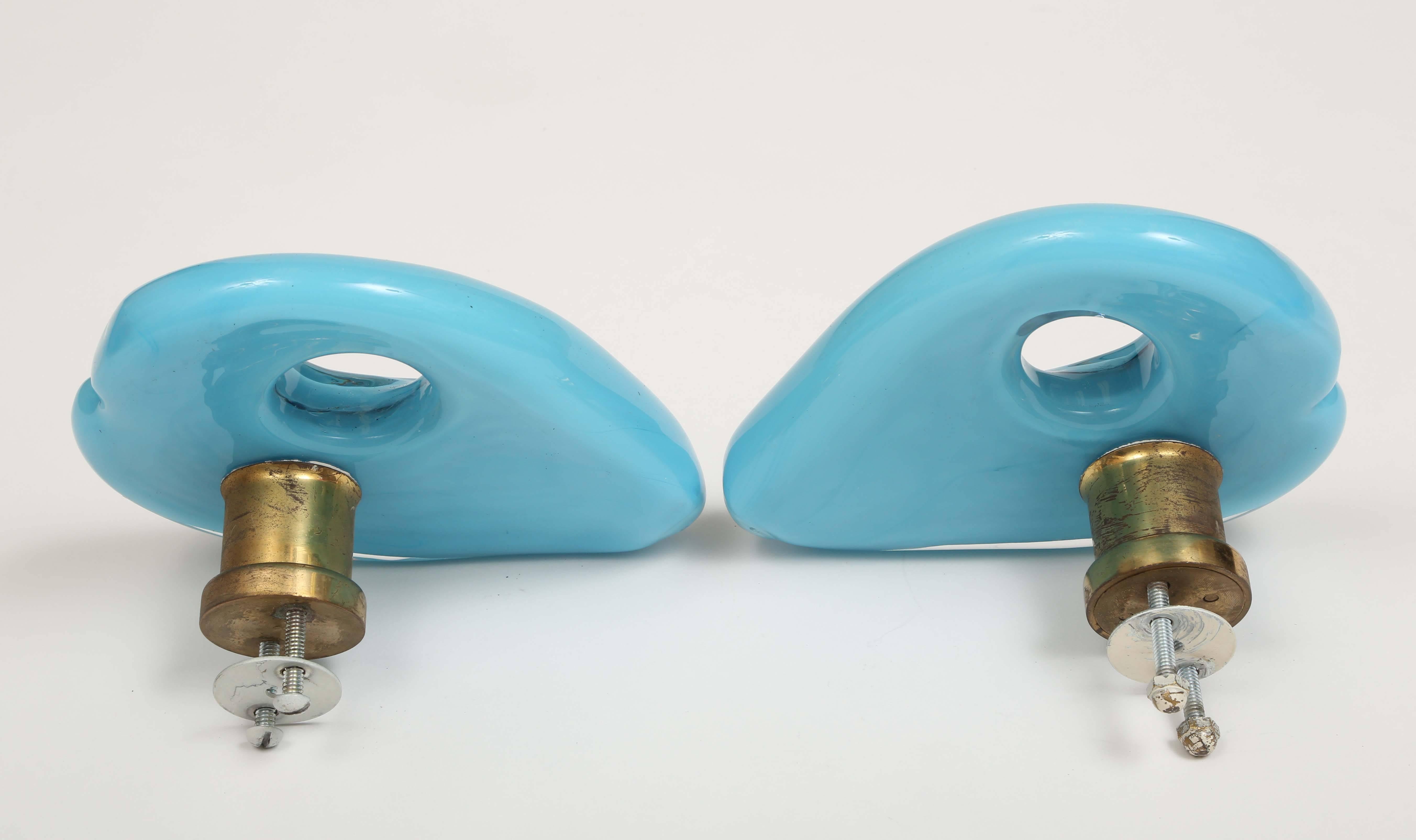 Archimede Seguso Biomorphic Door Handles In Good Condition For Sale In West Palm Beach, FL