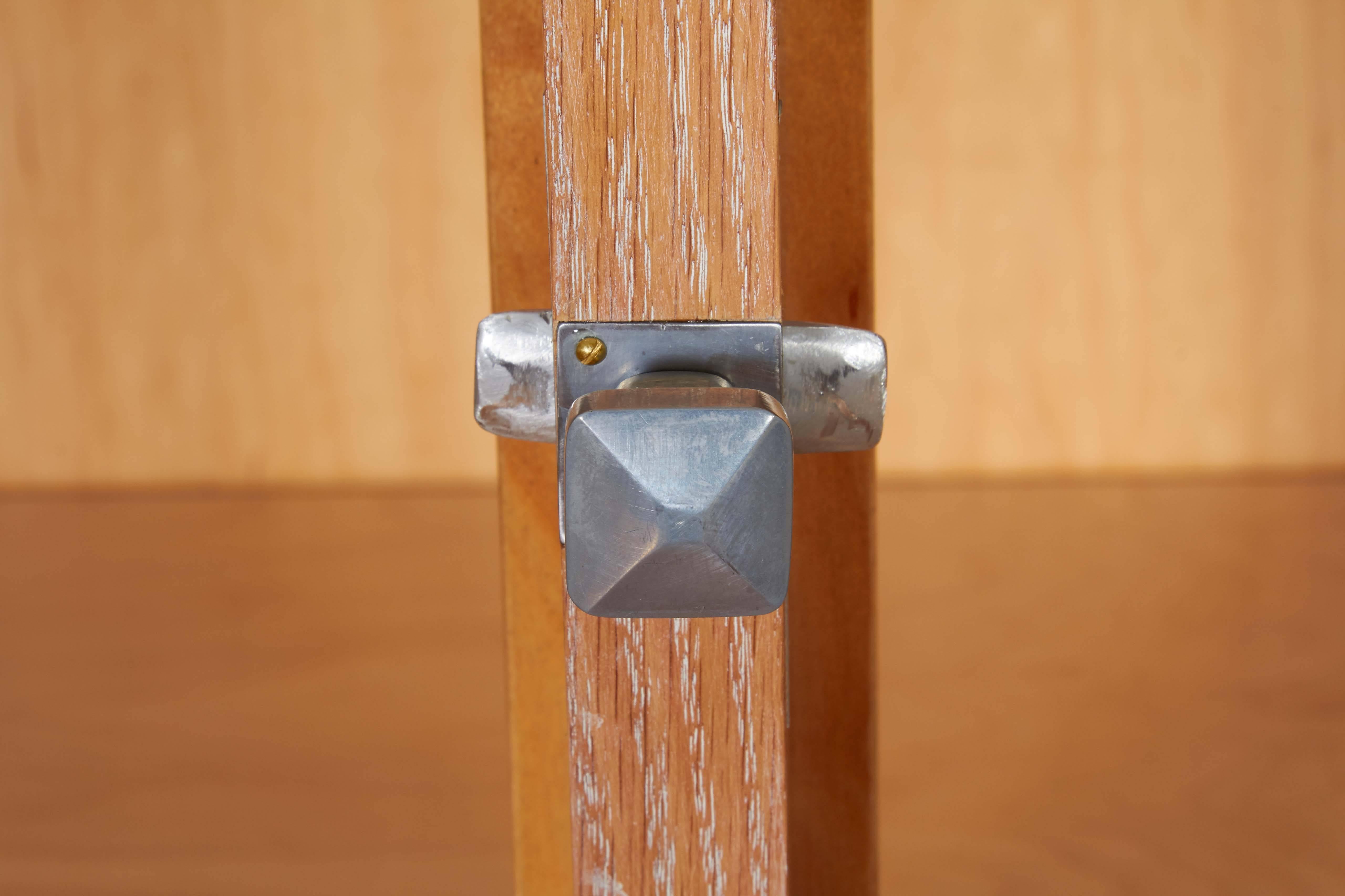 Beni Studio 'Tlamatini' Two-Door Storage Cabinet in Parchment Covered Oak In Excellent Condition In Astoria, NY