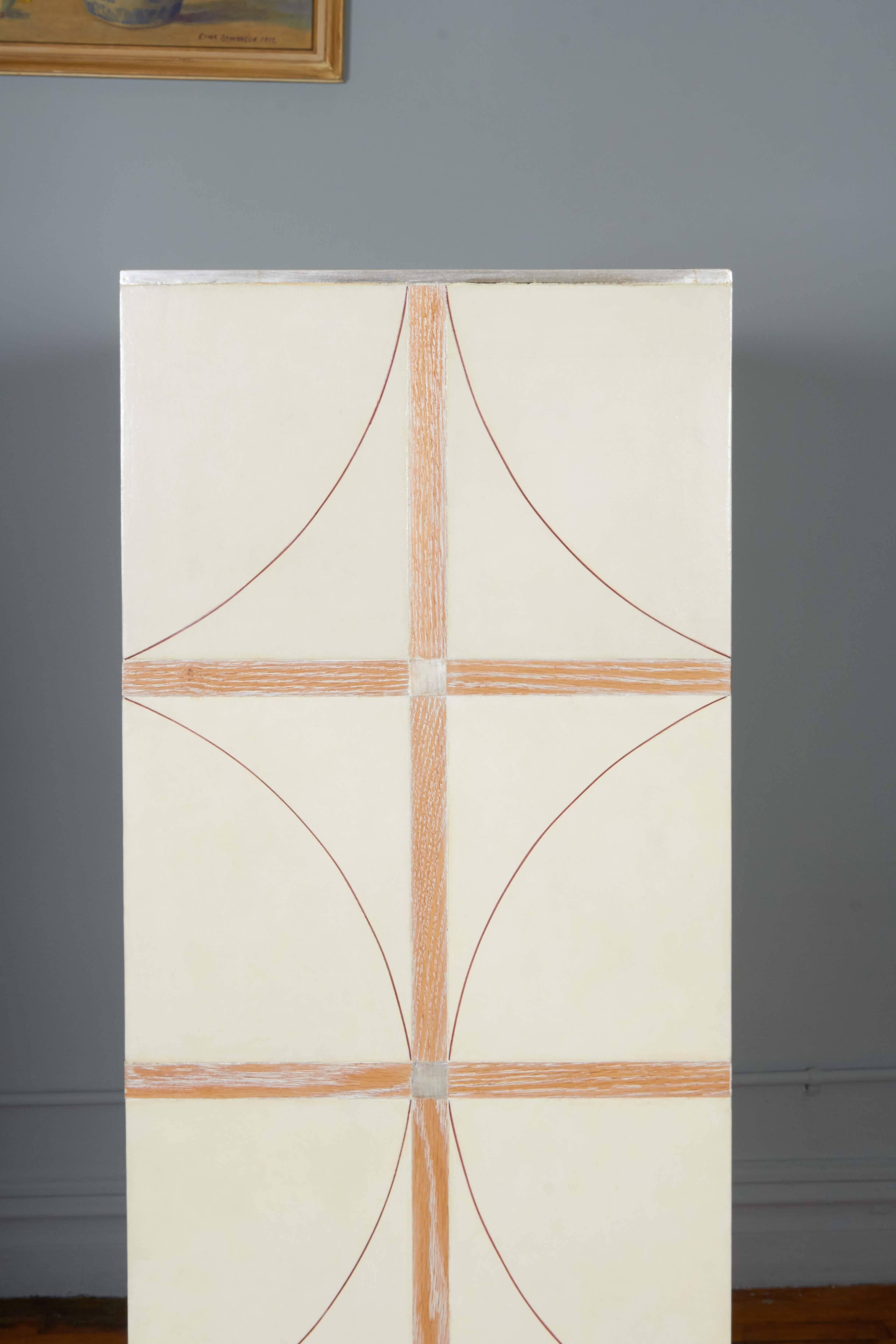 Beni Studio 'Tlamatini' Two-Door Storage Cabinet in Parchment Covered Oak 2