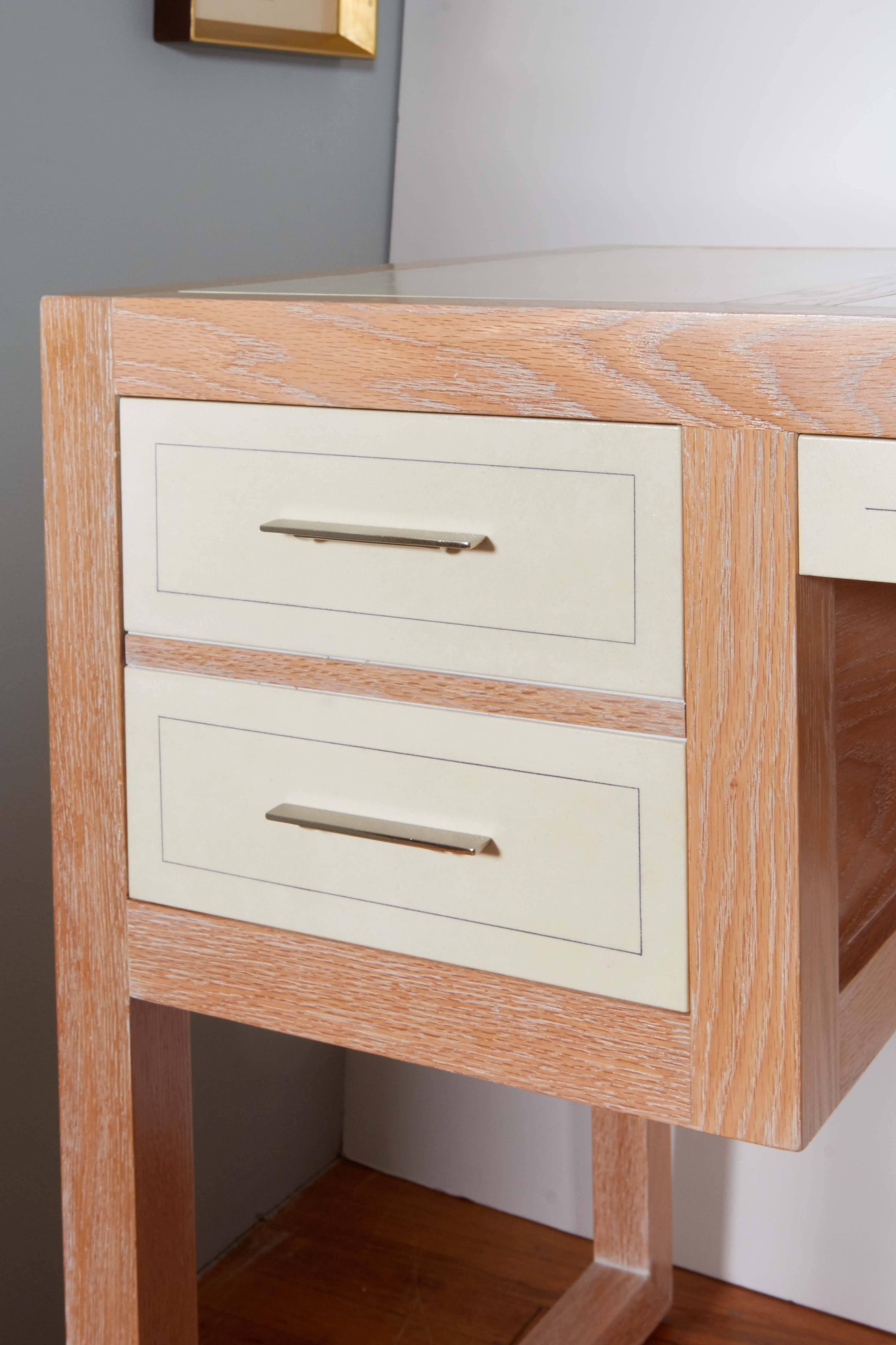 American Beni Studio 'Personal Desk' in Parchment Covered Oak