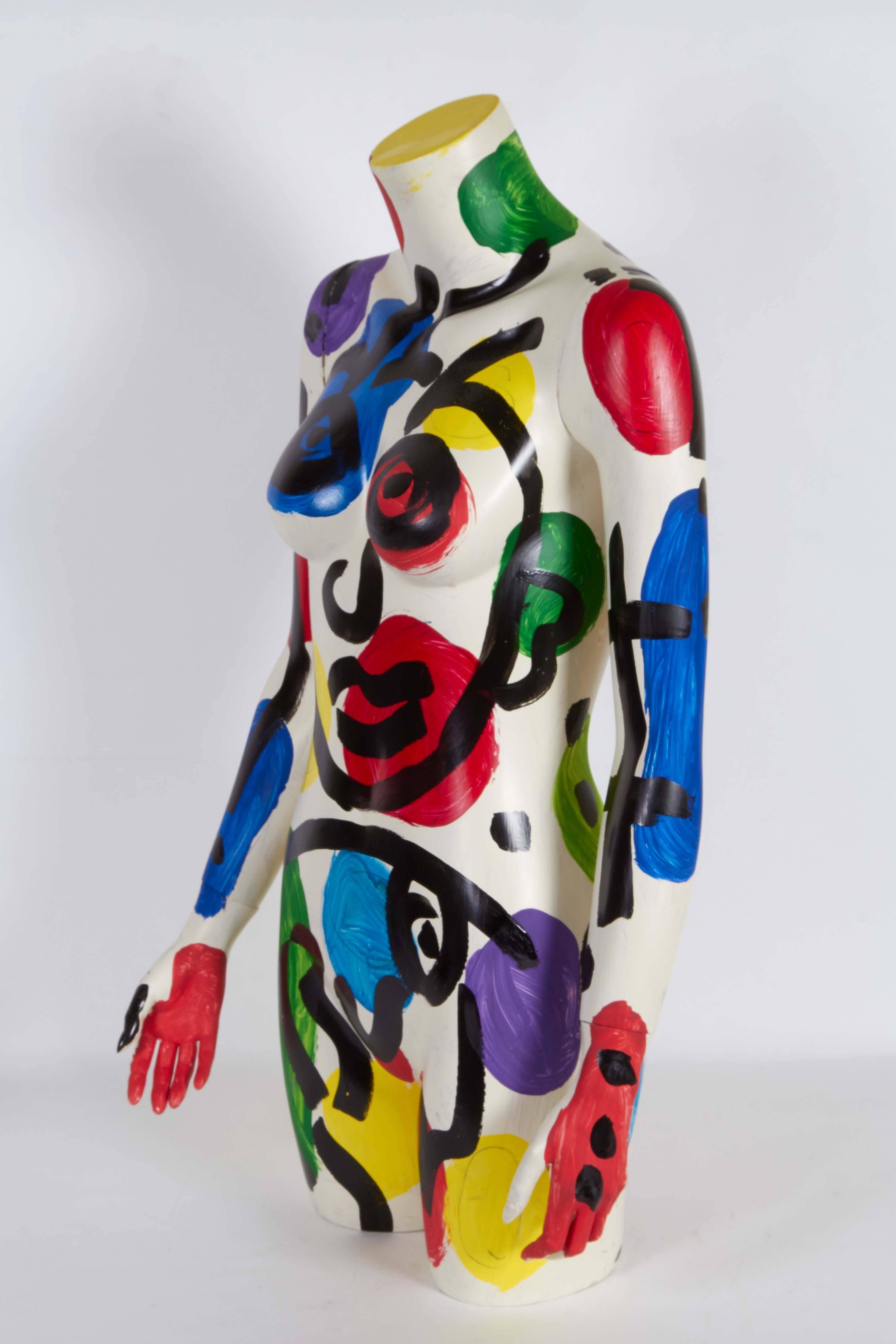 German Peter Keil, Modern Painted Mannequin, Oil on Fiberglass, Signed and Dated