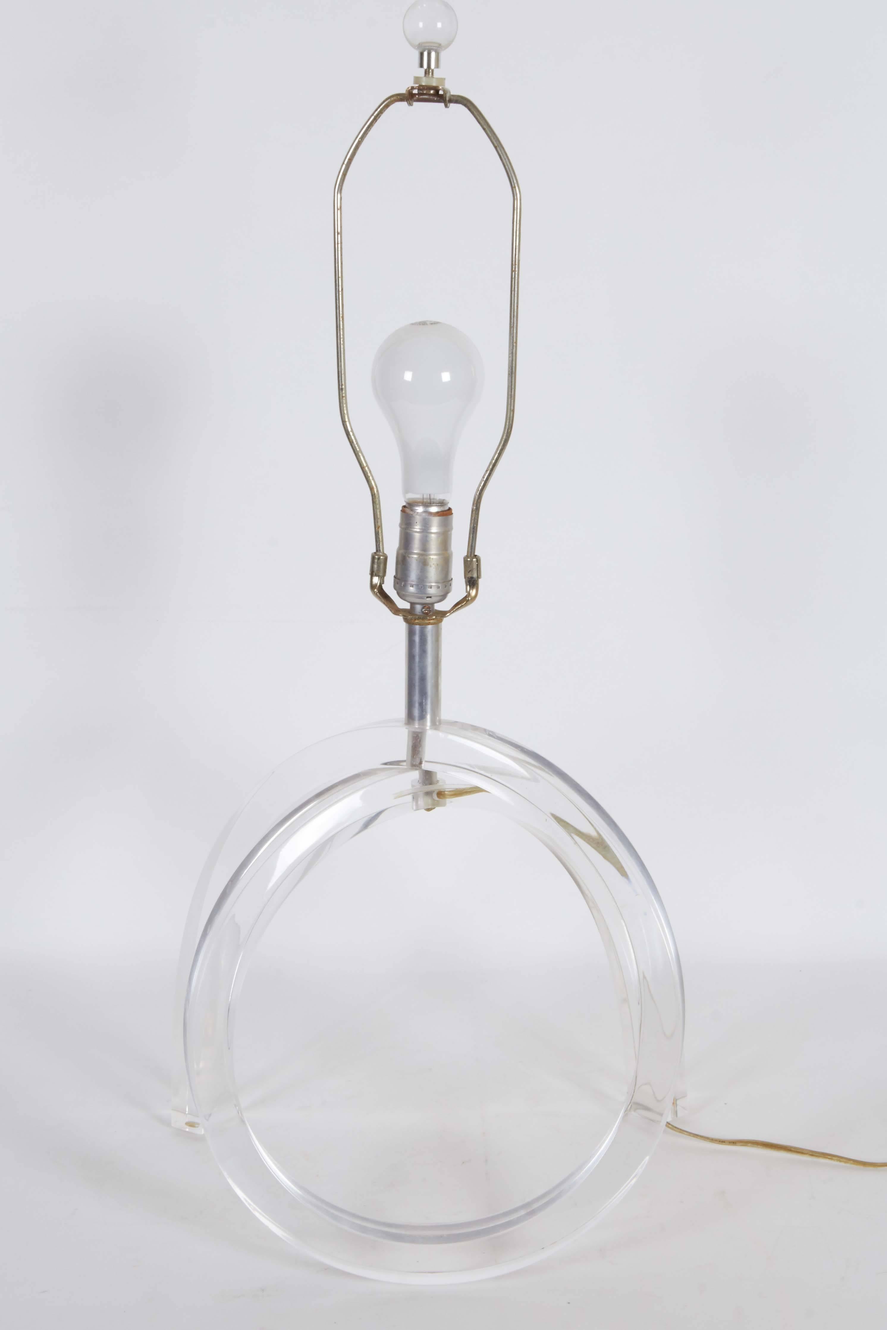 Late 20th Century Dorothy Thorpe Lucite 'Pretzel' Lamp