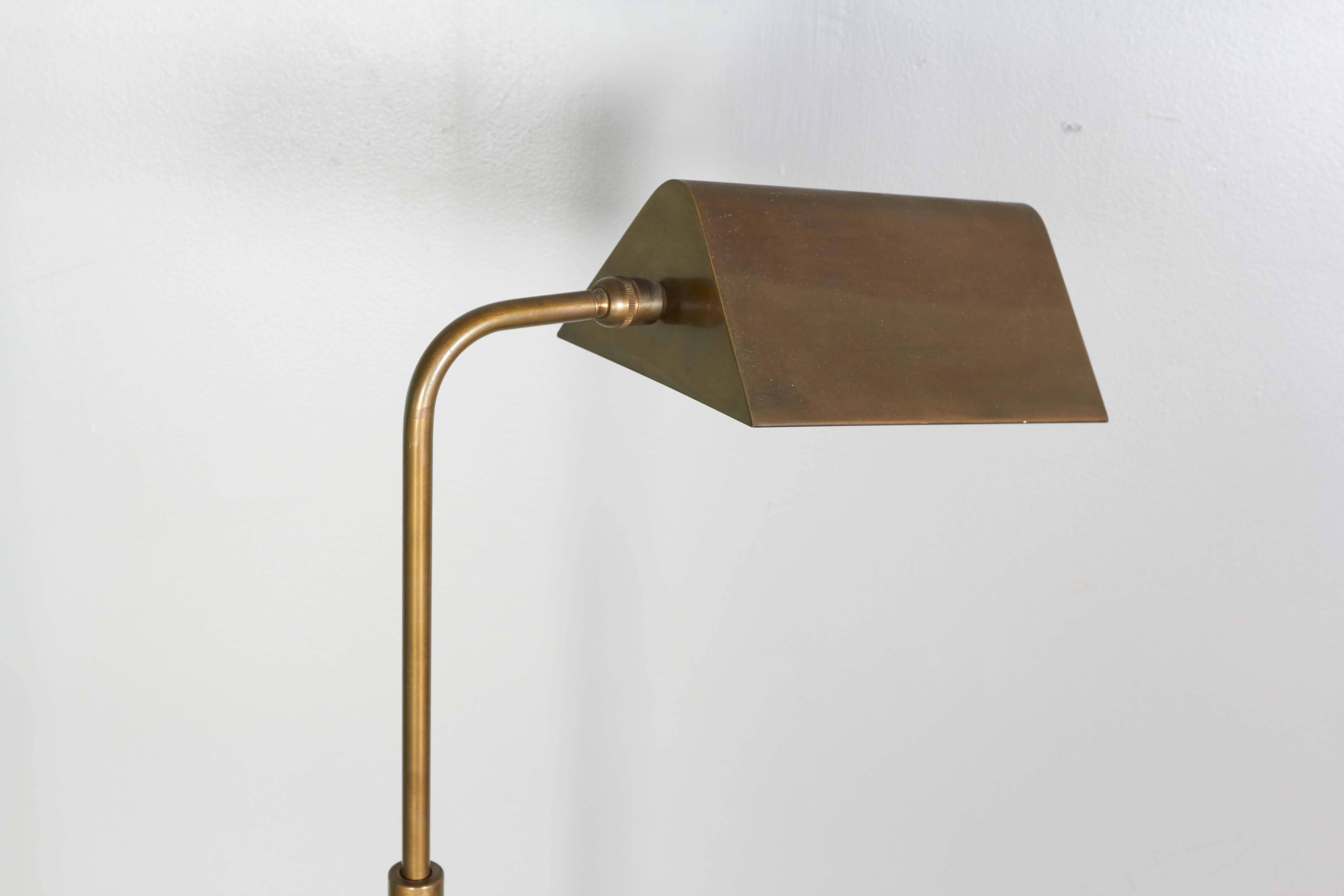 Mid-20th Century 1960s Adjustable Floor Lamp in Brass