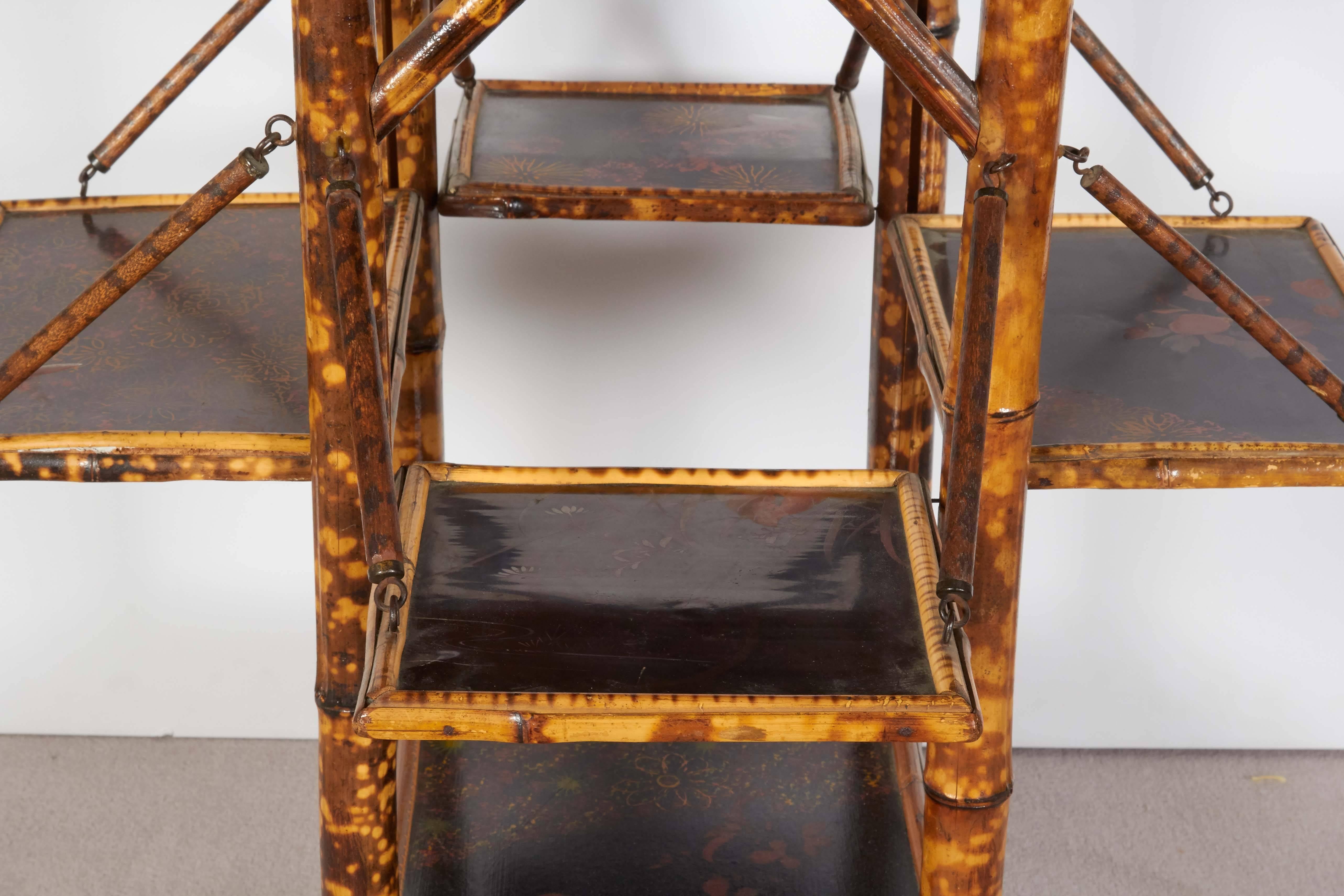 Victorian Anglo-Japanese Tortoiseshell Bamboo Table In Good Condition In New York, NY