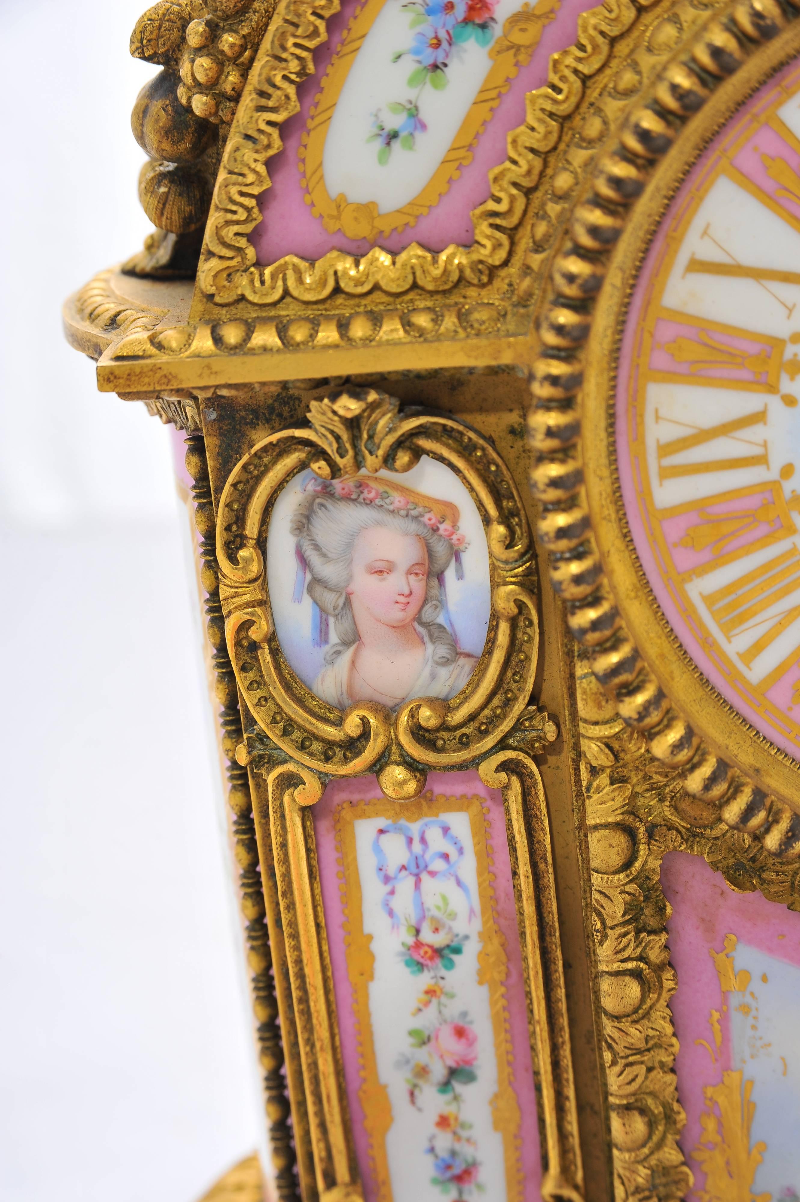 porcelain mantel clocks