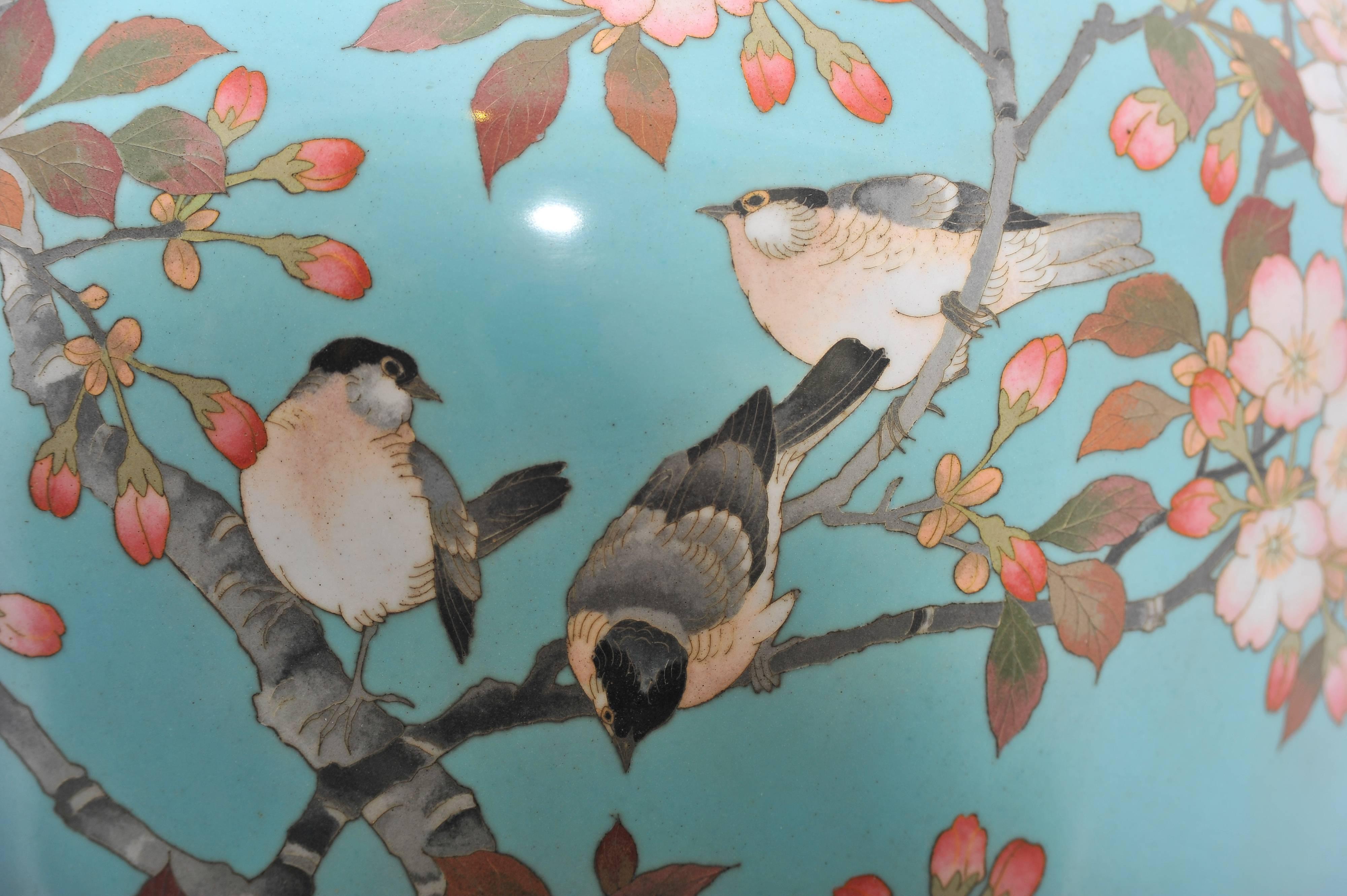 Large Cloisonné Vase Meiji Period 1