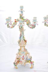 Large 19th Century Meissen Candelabra