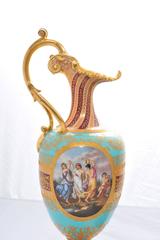 Pair of 19th Century Vienna Porcelain Ewers