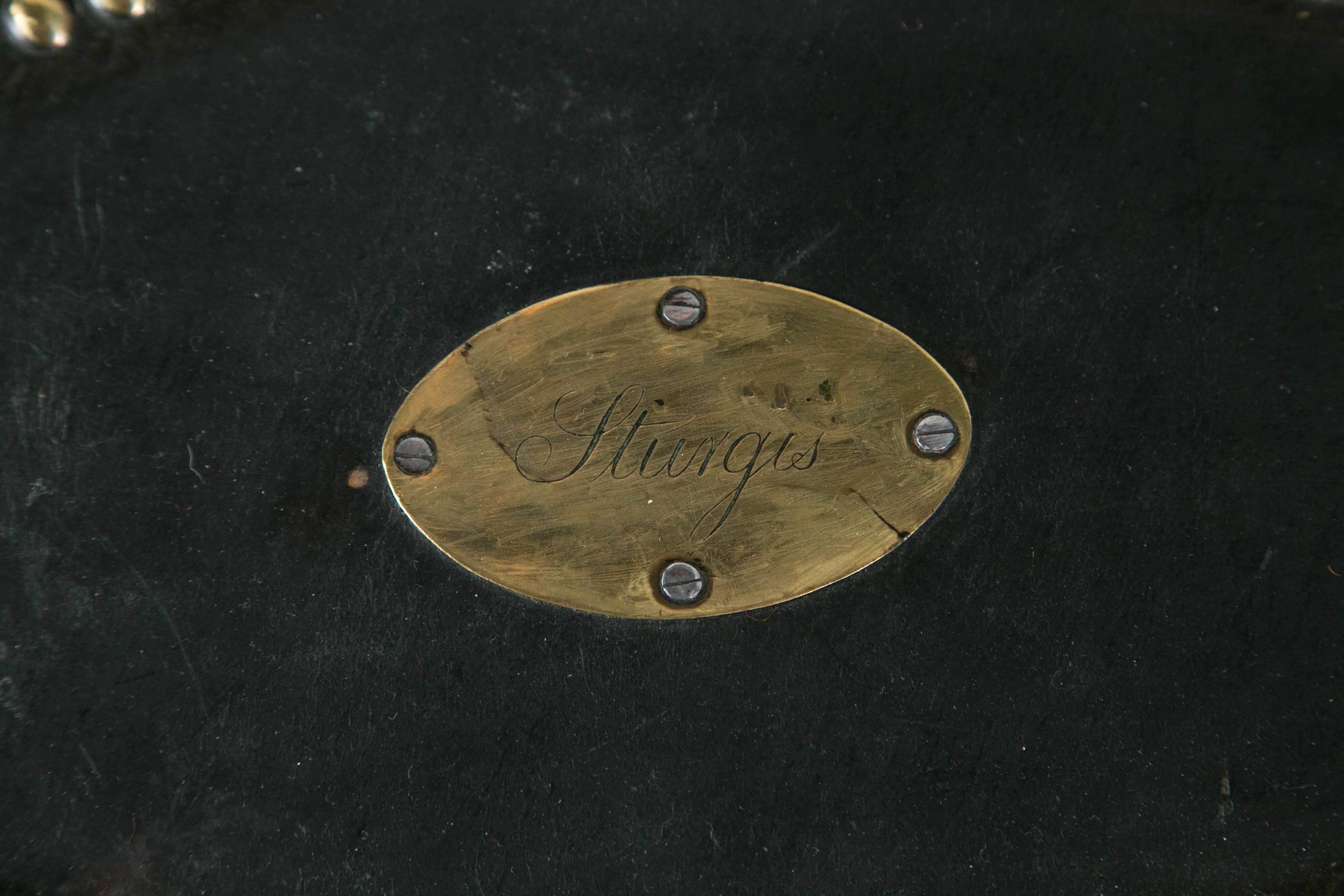 English Campaign Military Leather Trunk, circa 19th Century